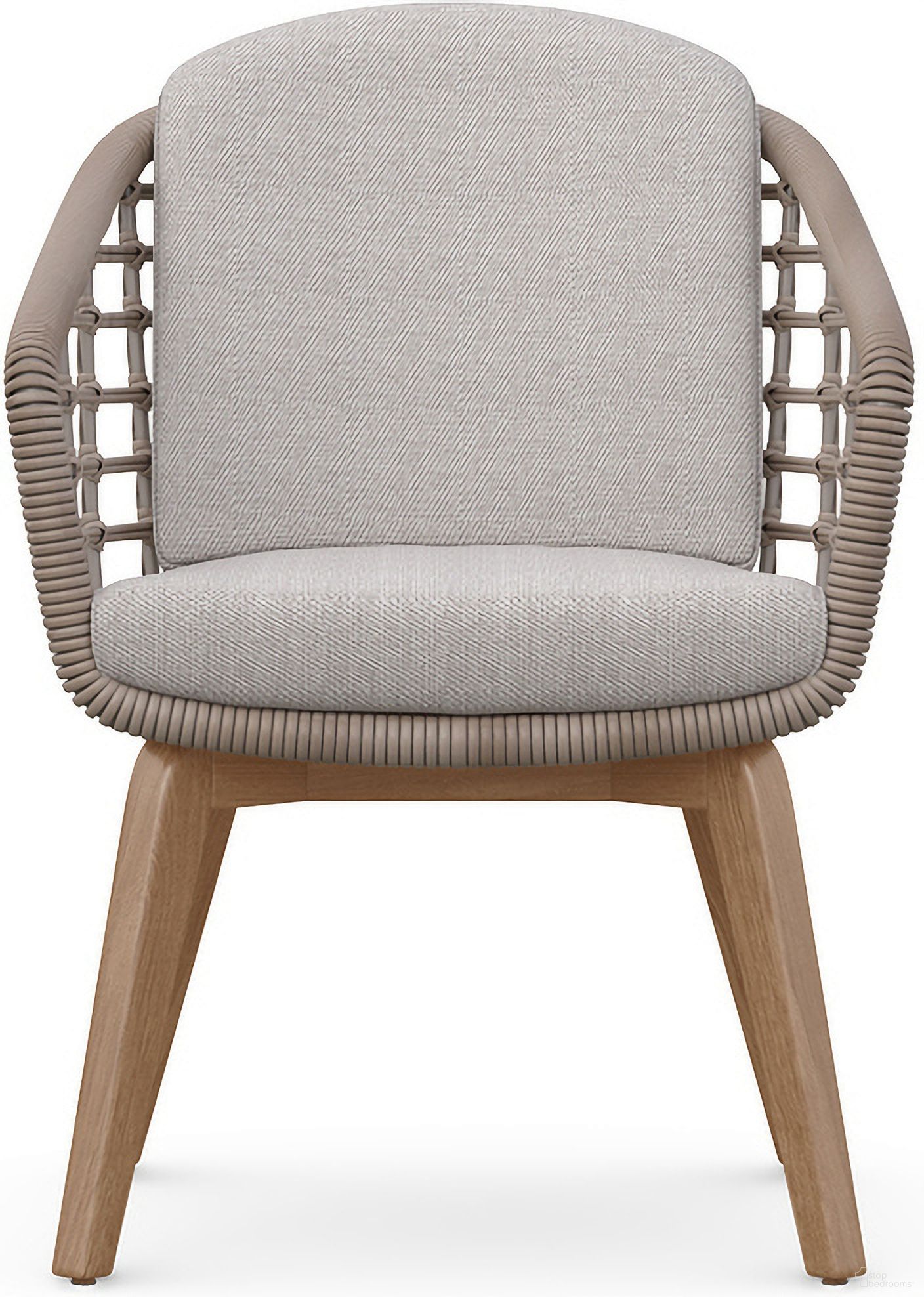 Sicily Dining Chair Set of 2 with Cushion In Desert and Clay