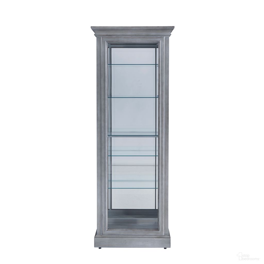 The appearance of Side Entry Accent Curio In Gray designed by Pulaski in the traditional interior design. This gray piece of furniture  was selected by 1StopBedrooms from Accents Collection to add a touch of cosiness and style into your home. Sku: P021792. Material: Birch Wood.