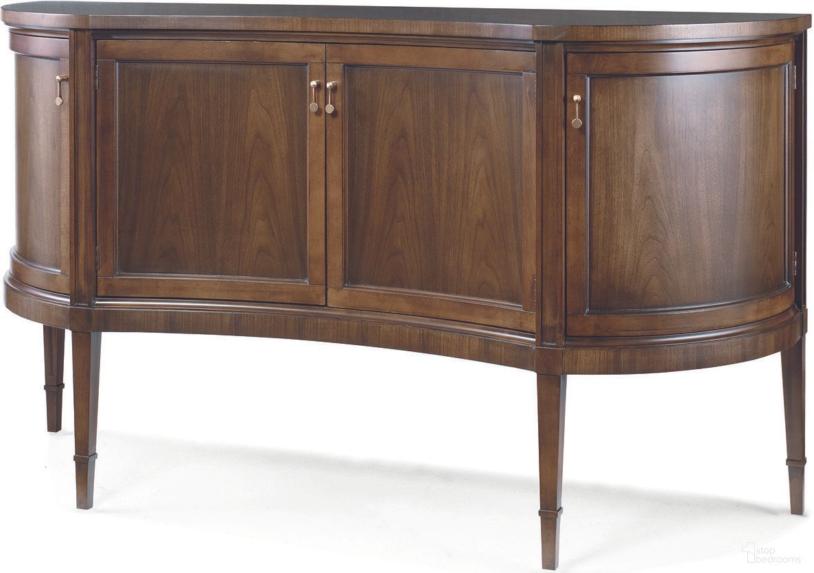 The appearance of Sideboard In Bridgeton designed by Century Furniture in the transitional interior design. This bridgeton piece of furniture  was selected by 1StopBedrooms from Bridgeton Collection to add a touch of cosiness and style into your home. Sku: 49H-407. Material: Walnut Veneer.