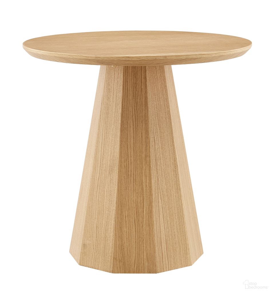Sidney 24 Inch Round Side Table In Oak