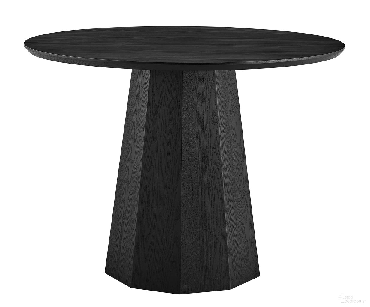 Sidney 42 Inch Round Table In Matte Black