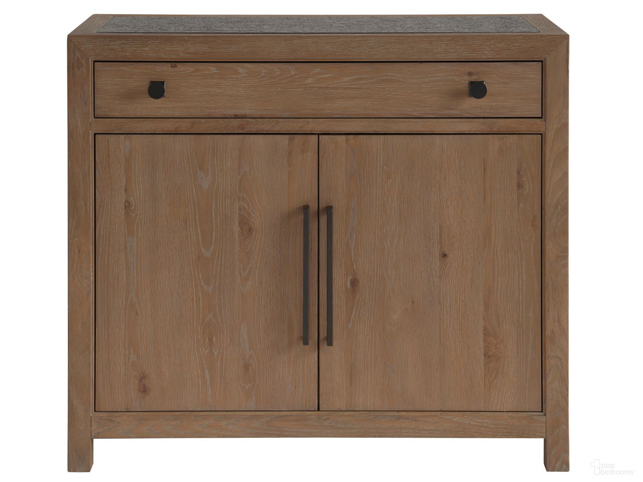 The appearance of Sienna Bar Cabinet In Brown designed by Universal in the modern / contemporary interior design. This brown piece of furniture  was selected by 1StopBedrooms from Griffith Park Collection to add a touch of cosiness and style into your home. Sku: U400690. Material: Wood.