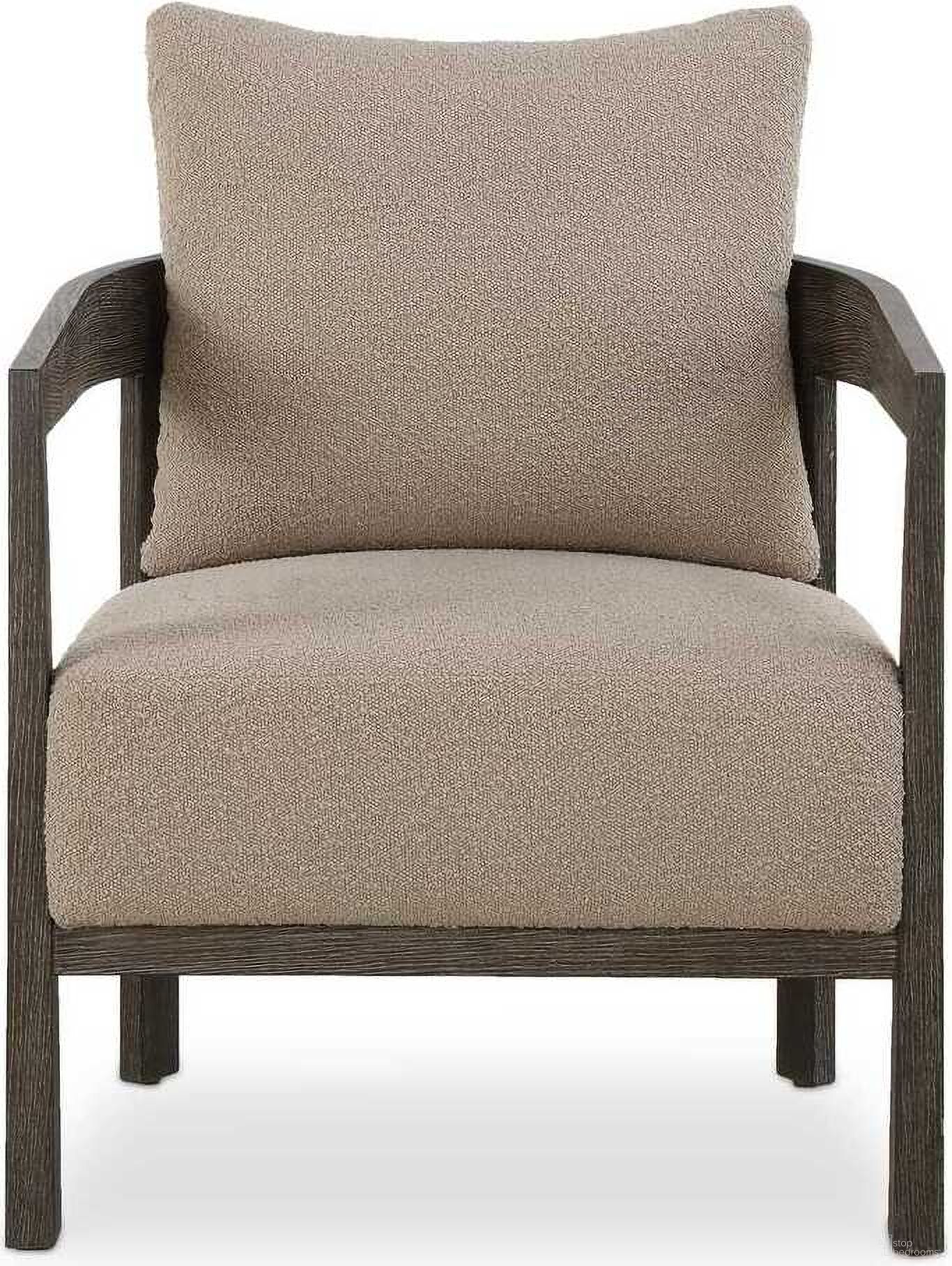 Sienna Fabric Accent Chair In Brown
