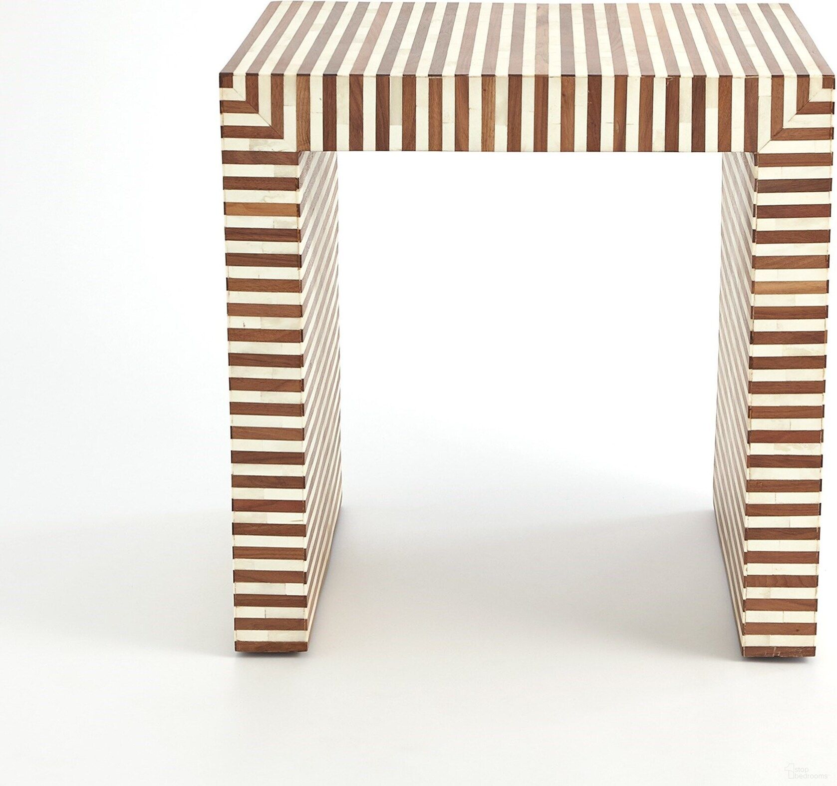 The appearance of Sienna Large Nesting End Table In Walnut And Bone designed by Global Views in the modern / contemporary interior design. This white piece of furniture was selected by 1StopBedrooms from Sienna Collection to add a touch of cosiness and style into your home. Sku: 791392. Material: Bone.