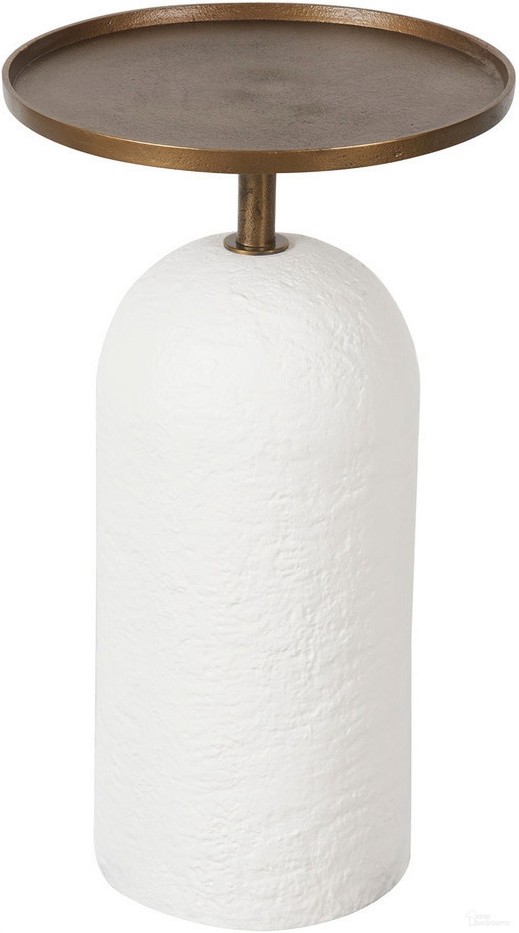 The appearance of Sienna Martini Table In Cast Aluminum and White designed by Universal in the modern / contemporary interior design. This cast aluminum/white piece of furniture  was selected by 1StopBedrooms from Modern Collection to add a touch of cosiness and style into your home. Sku: U365817. Material: Stone.