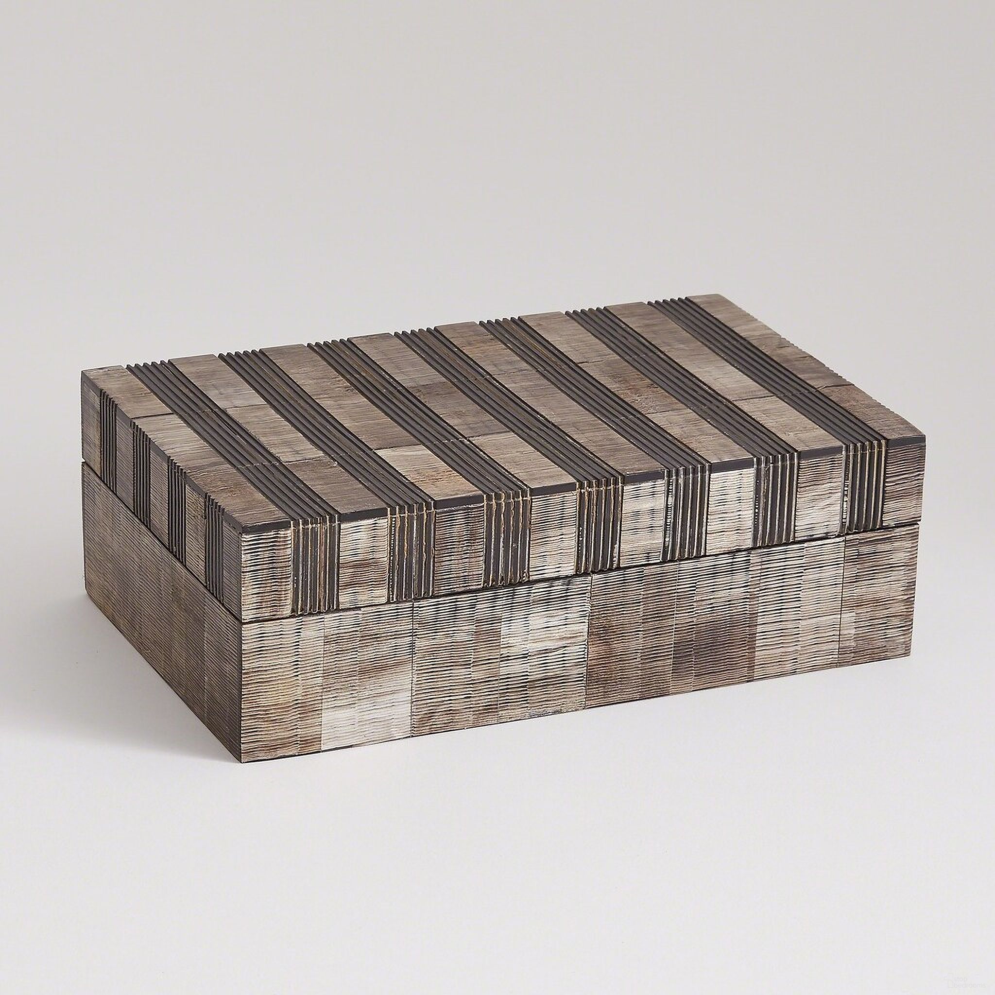 The appearance of Sienna Small Box In Gray designed by Global Views in the modern / contemporary interior design. This gray piece of furniture  was selected by 1StopBedrooms from Sienna Collection to add a touch of cosiness and style into your home. Sku: 790615. Material: Resin.