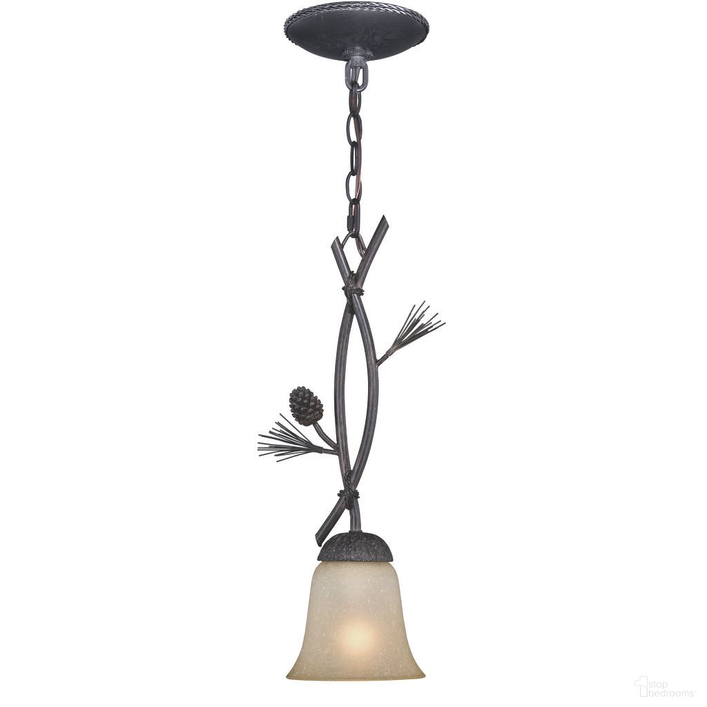 The appearance of Sierra 5.75 Inch Mini Pendant In Black Walnut designed by Vaxcel in the rustic / southwestern interior design. This black walnut piece of furniture  was selected by 1StopBedrooms from Sierra Collection to add a touch of cosiness and style into your home. Sku: P0201. Material: Steel.
