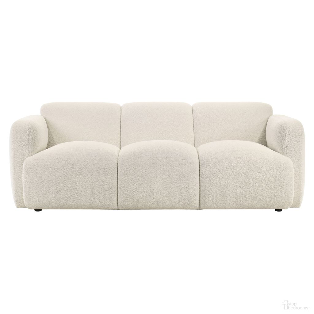 The appearance of Sierra 83 Inch Sofa with Rounded Arms In Ivory designed by Armen Living in the modern / contemporary interior design. This ivory piece of furniture  was selected by 1StopBedrooms from Sierra Collection to add a touch of cosiness and style into your home. Sku: LCSE3IV. Material: Fabric.