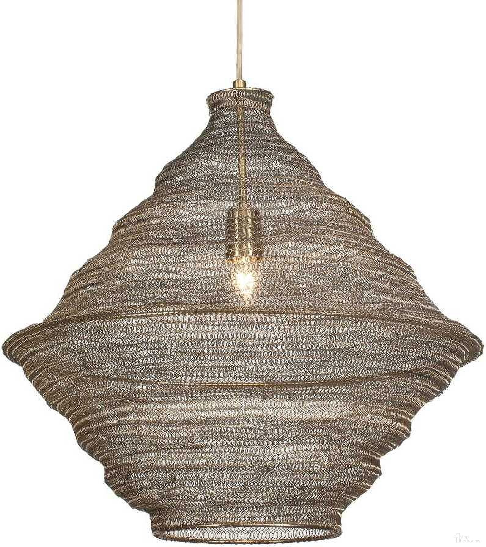 Sigh Woven 1 Light Pendant In Brass