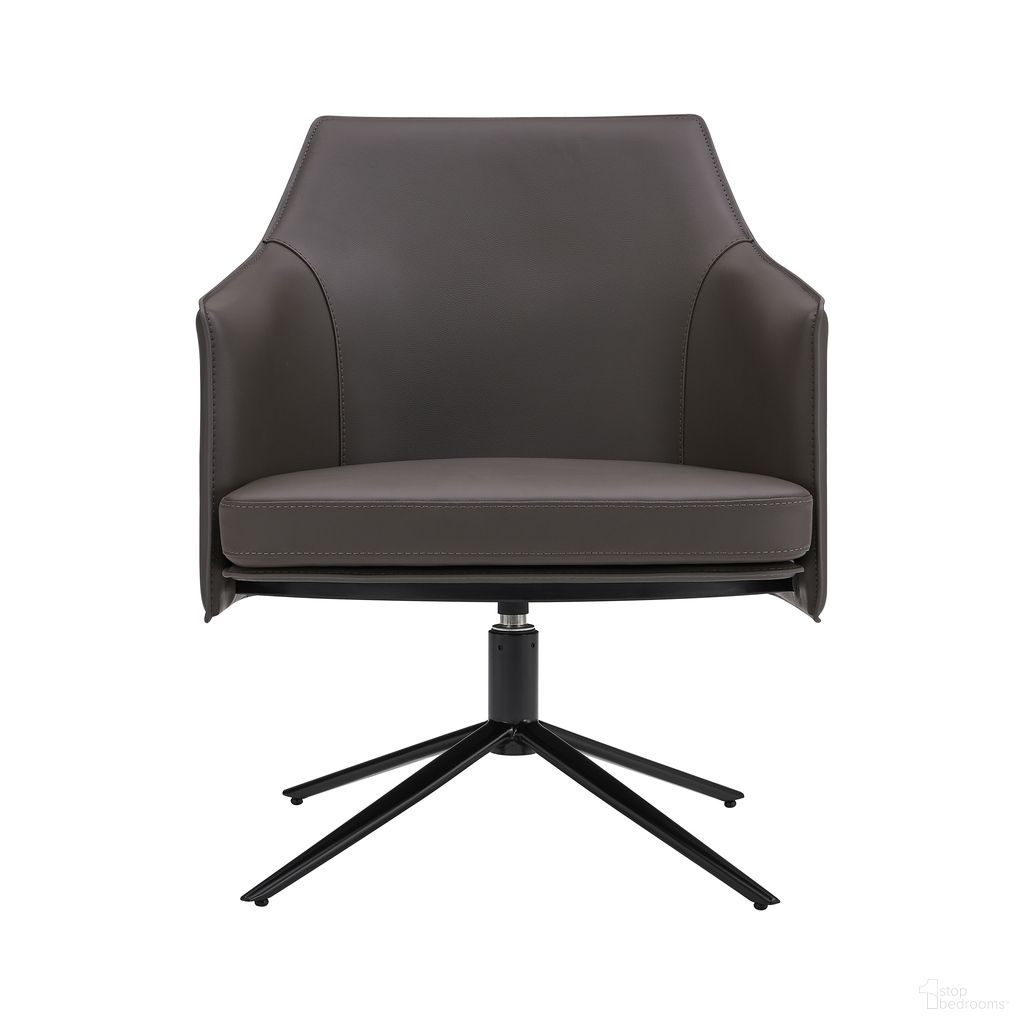 The appearance of Signa Swivel Lounge Chair In Dark Gray designed by Euro Style in the modern / contemporary interior design. This dark gray piece of furniture  was selected by 1StopBedrooms from Signa Collection to add a touch of cosiness and style into your home. Sku: 38988DKGRY. Material: Leather.