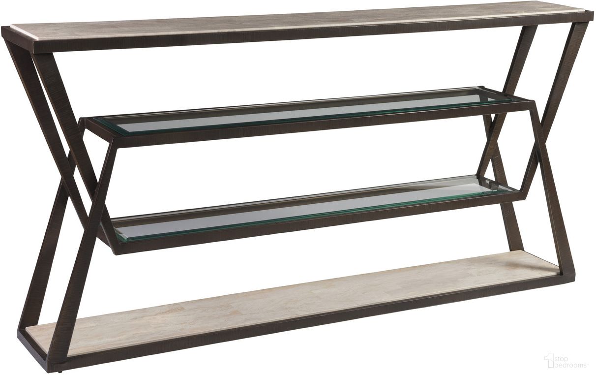The appearance of Signature Designs Adamo Cafe Console In Medium Brown designed by Artistica Home in the modern / contemporary interior design. This medium brown piece of furniture was selected by 1StopBedrooms from Signature Designs Collection to add a touch of cosiness and style into your home. Sku: 2272-966. Material: Metal.