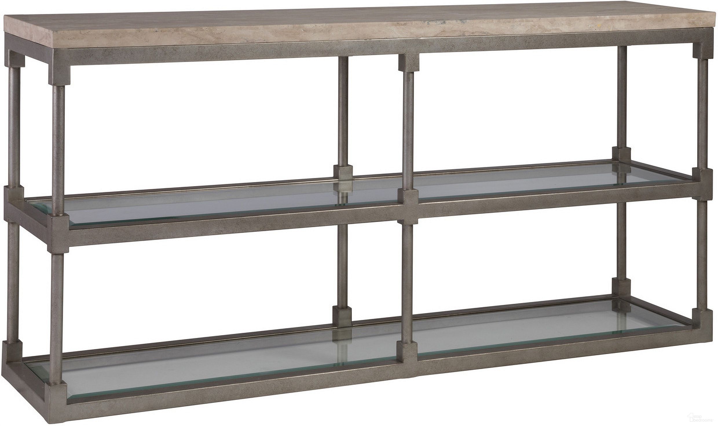 The appearance of Signature Designs Topa Console In Silver Leaf designed by Artistica Home in the transitional interior design. This silver leaf piece of furniture was selected by 1StopBedrooms from Signature Designs Collection to add a touch of cosiness and style into your home. Sku: 2135-967. Material: Metal.