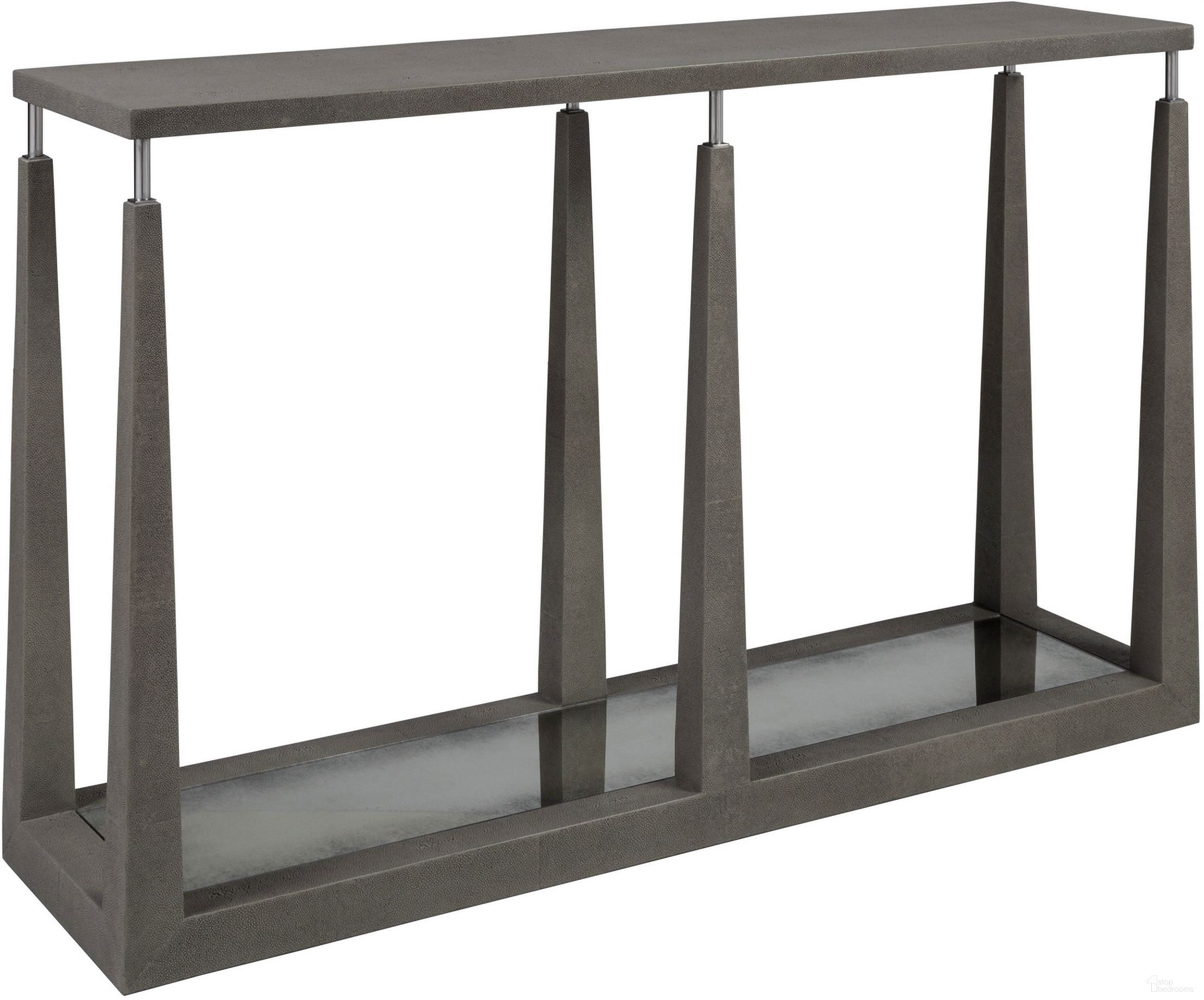 The appearance of Signature Designs Ascension Console In Gray designed by Artistica Home in the transitional interior design. This gray piece of furniture  was selected by 1StopBedrooms from Signature Designs Collection to add a touch of cosiness and style into your home. Sku: 2202-966. Material: Other.