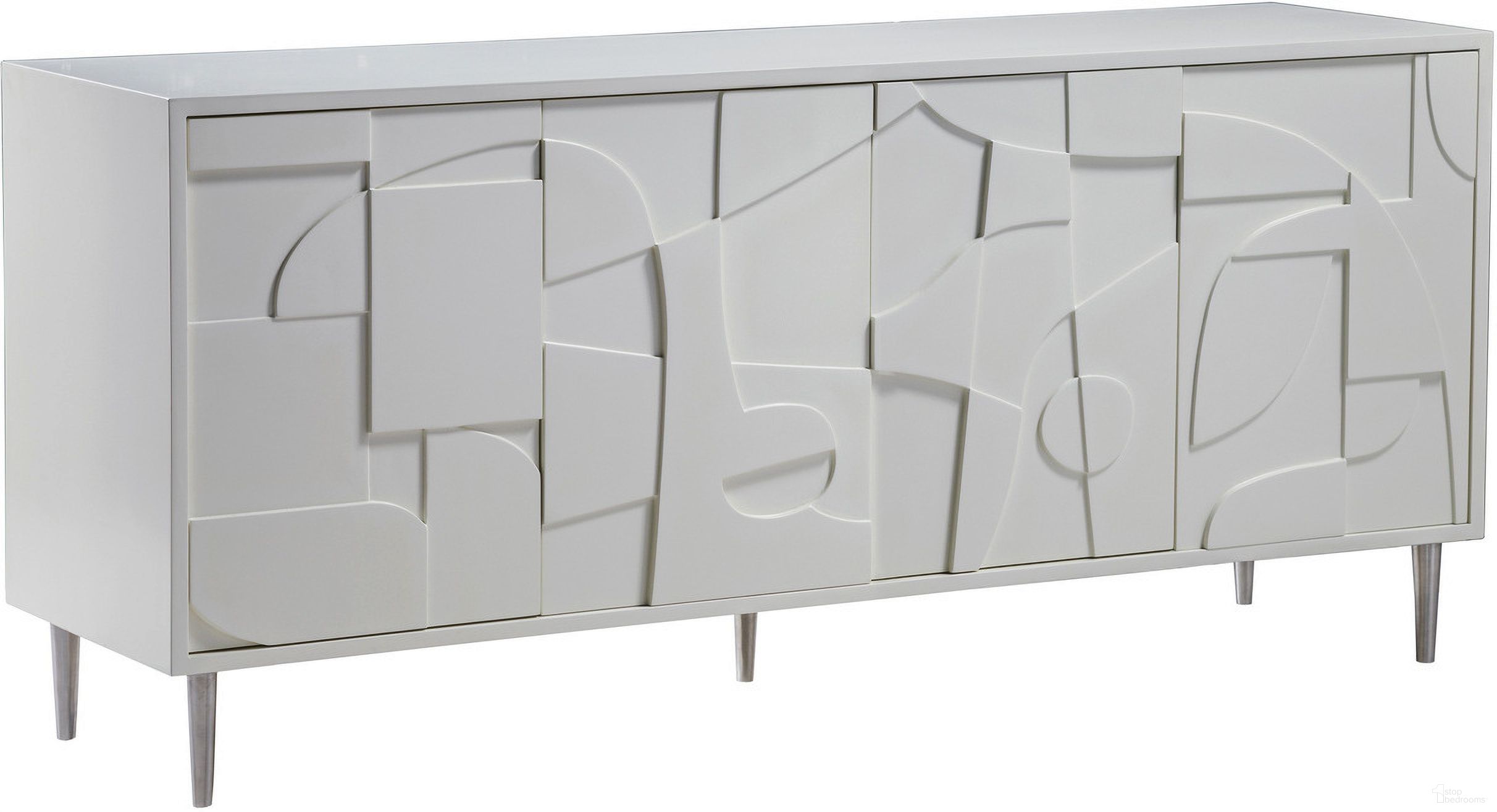 The appearance of Signature Designs Bardo Media Console In White designed by Artistica Home in the modern / contemporary interior design. This white piece of furniture  was selected by 1StopBedrooms from Signature Designs Collection to add a touch of cosiness and style into your home. Sku: 2312-907. Material: Wood.