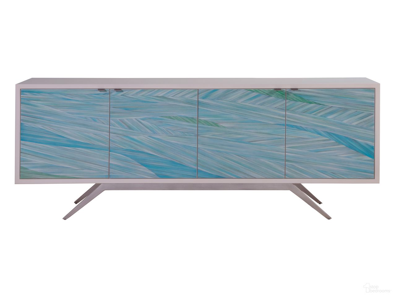 The appearance of Signature Designs Blue Wave Media Console In Blue designed by Artistica Home in the modern / contemporary interior design. This blue piece of furniture was selected by 1StopBedrooms from Signature Designs Collection to add a touch of cosiness and style into your home. Sku: 2378-907. Material: Wood.