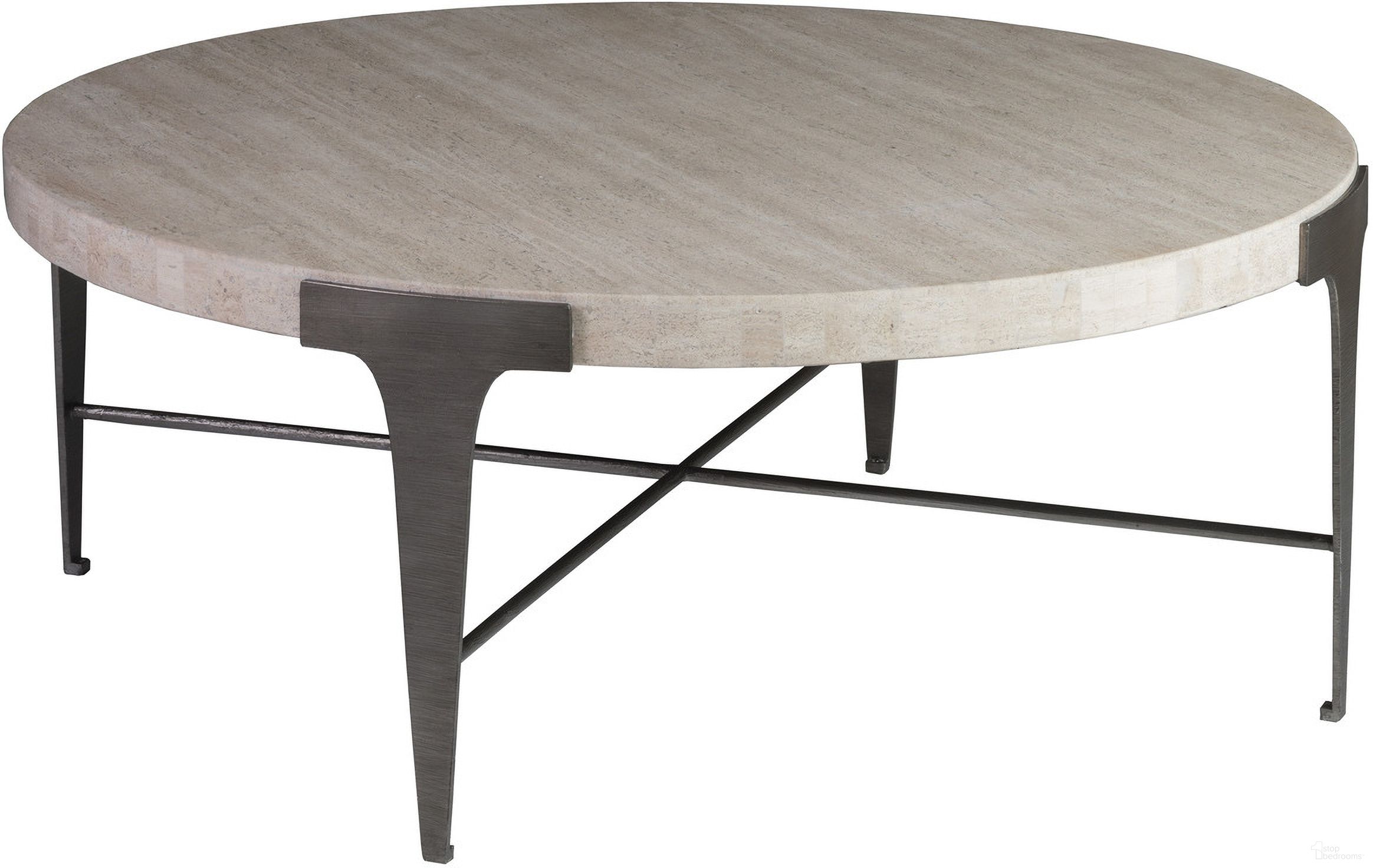 The appearance of Signature Designs Cachet Round Cocktail Table In Silver Leaf designed by Artistica Home in the modern / contemporary interior design. This silver leaf piece of furniture  was selected by 1StopBedrooms from Signature Designs Collection to add a touch of cosiness and style into your home. Sku: 2271-947. Material: Metal.