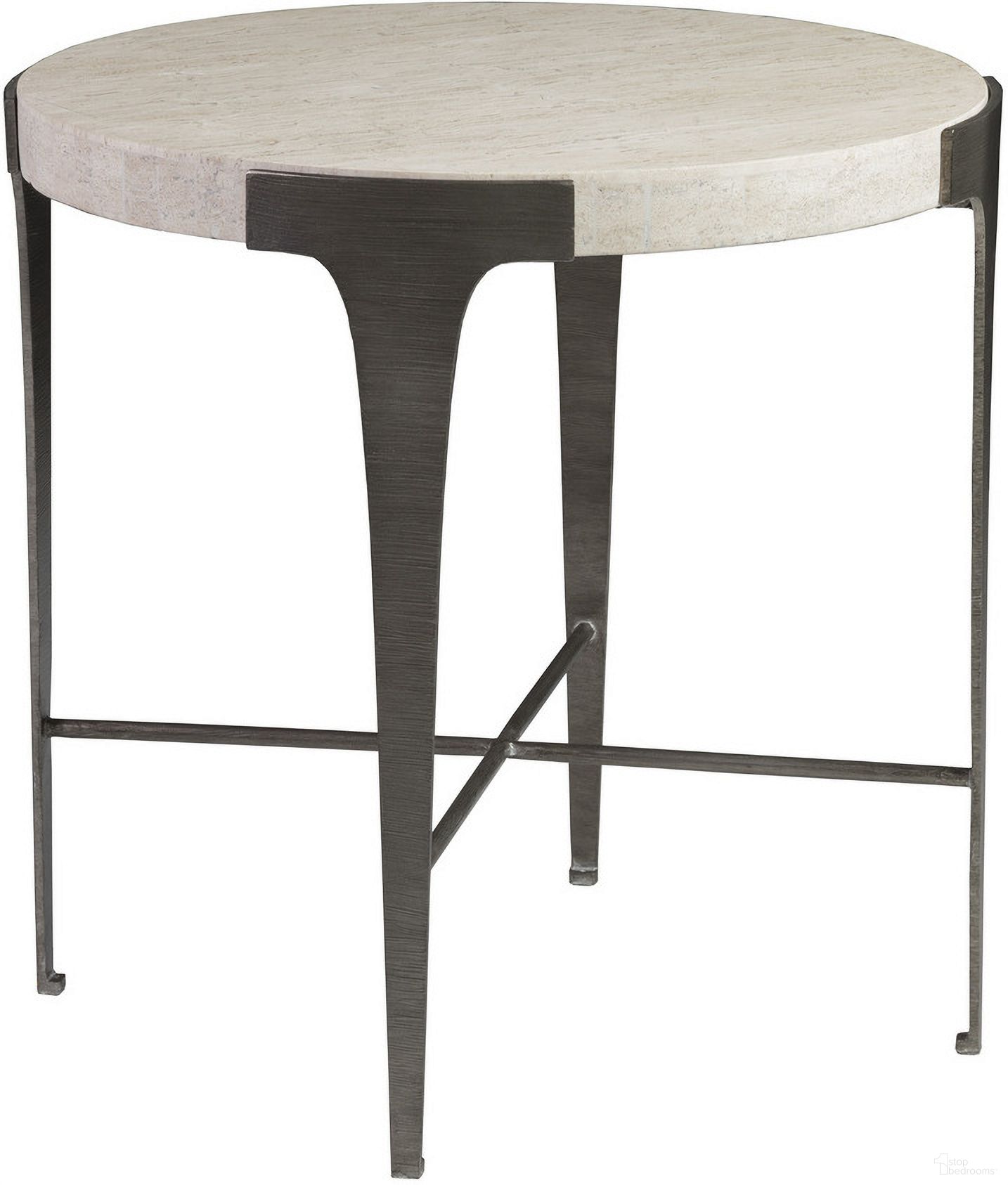 The appearance of Signature Designs Cachet Round End Table In Silver Leaf designed by Artistica Home in the modern / contemporary interior design. This silver leaf piece of furniture  was selected by 1StopBedrooms from Signature Designs Collection to add a touch of cosiness and style into your home. Sku: 2271-953. Material: Metal.