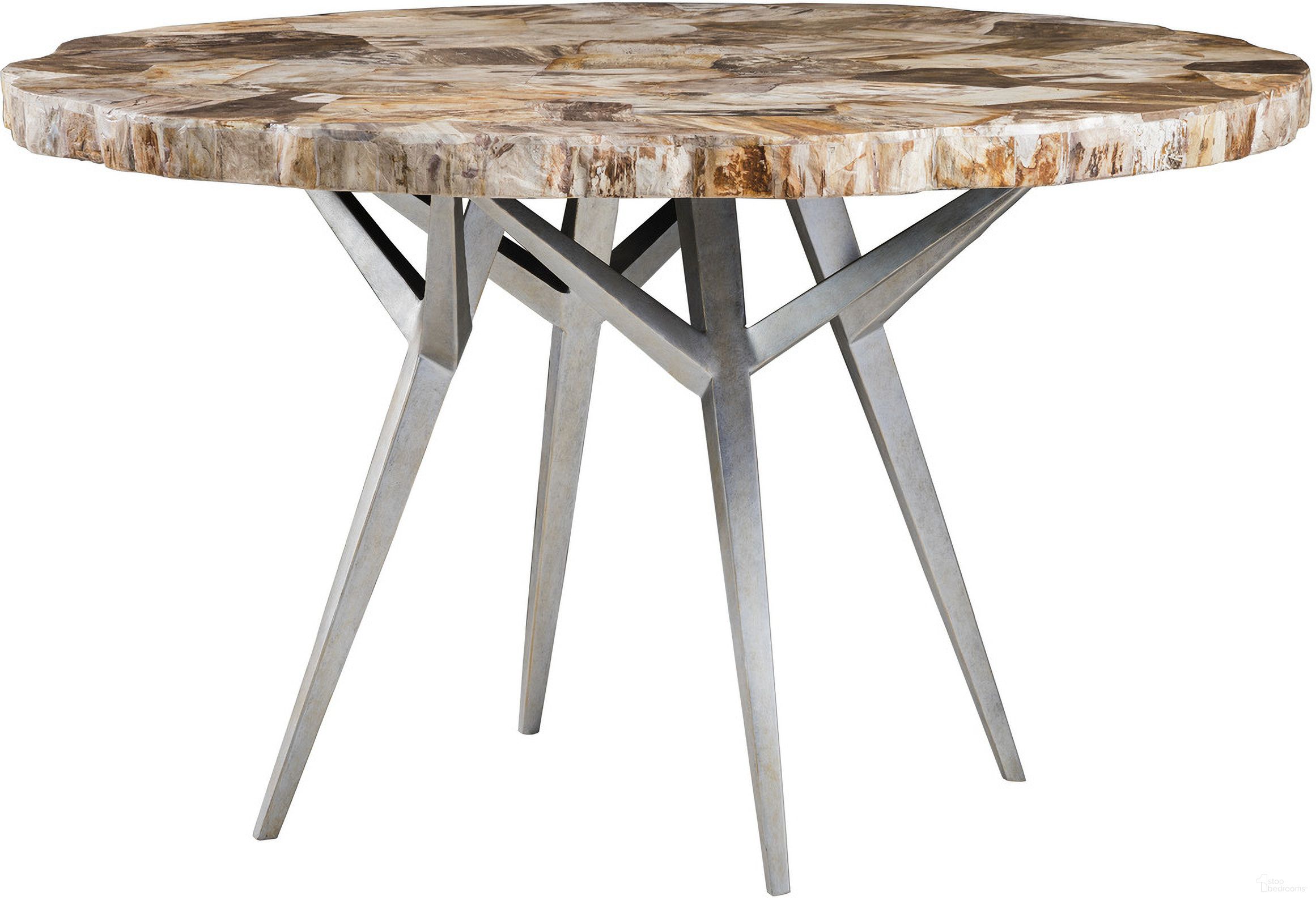 The appearance of Signature Designs Caldera Round Dining Table In Light Golden Brown designed by Artistica Home in the modern / contemporary interior design. This light golden brown piece of furniture was selected by 1StopBedrooms from Signature Designs Collection to add a touch of cosiness and style into your home. Sku: 2305-870C. Table Base Style: Legs. Table Top Shape: Round. Material: Metal. Size: 50".