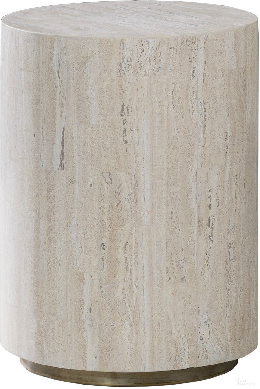 The appearance of Signature Designs Cassio Round Drum Spot Table In Cream White designed by Artistica Home in the modern / contemporary interior design. This cream white piece of furniture  was selected by 1StopBedrooms from Signature Designs Collection to add a touch of cosiness and style into your home. Sku: 2317-950. Material: Stone.