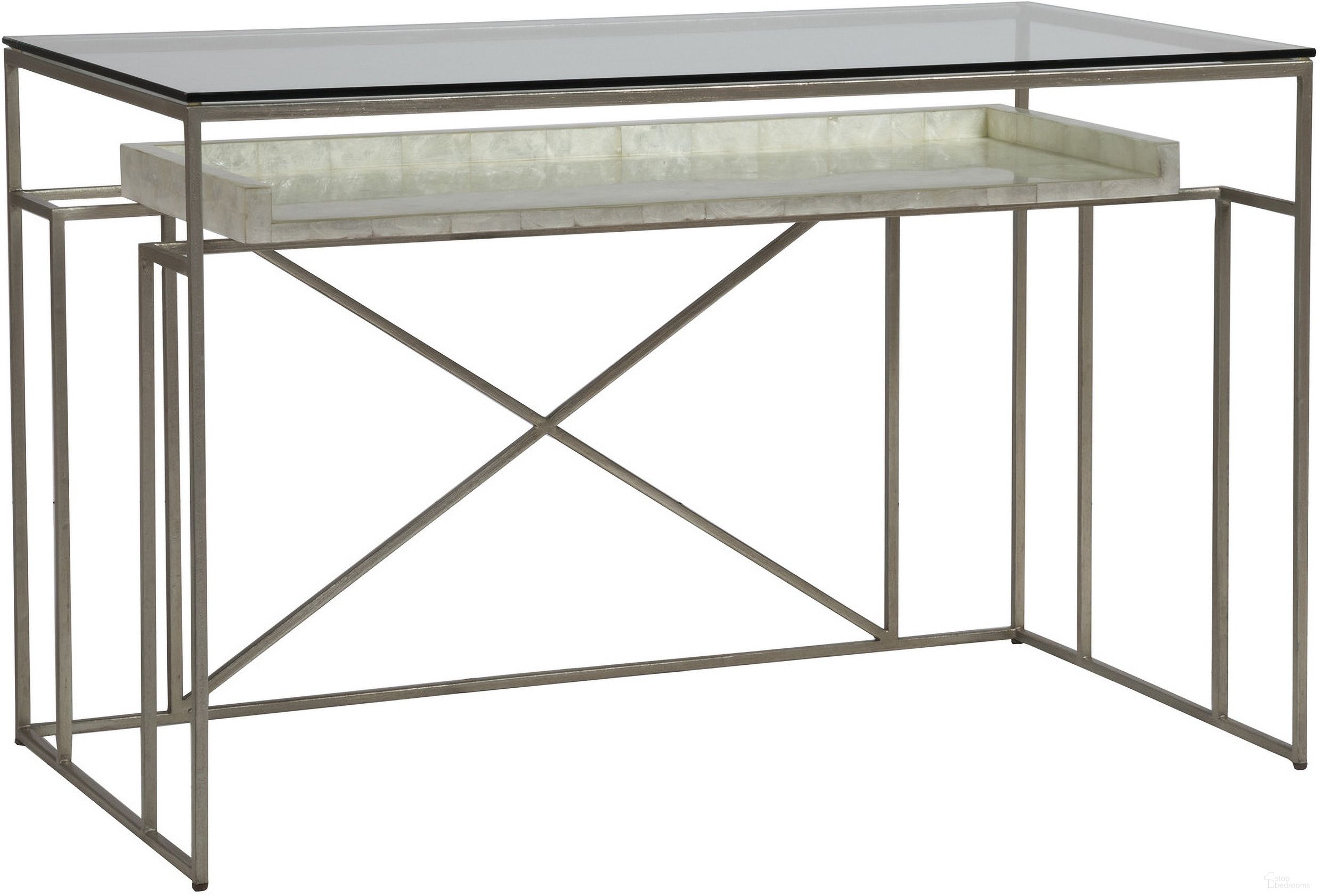 The appearance of Signature Designs Cumulus Capiz Writing Table In Champagne designed by Artistica Home in the modern / contemporary interior design. This champagne piece of furniture was selected by 1StopBedrooms from Signature Designs Collection to add a touch of cosiness and style into your home. Sku: 2156-933C. Material: Metal.