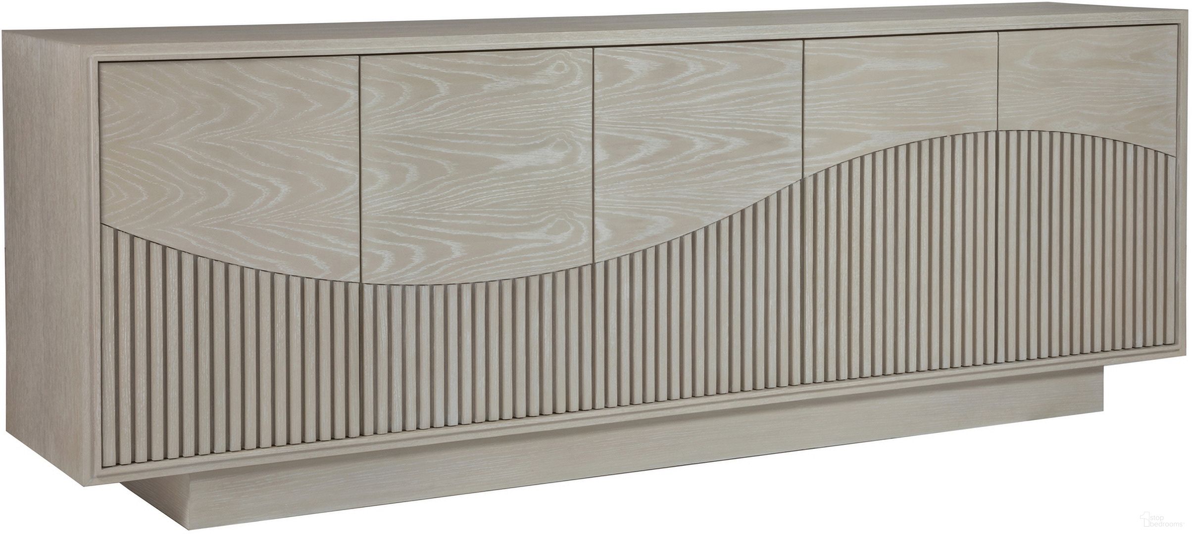 The appearance of Signature Designs Daybreak Media Console In Taupe designed by Artistica Home in the modern / contemporary interior design. This taupe piece of furniture was selected by 1StopBedrooms from Signature Designs Collection to add a touch of cosiness and style into your home. Sku: 2333-907. Material: Wood.