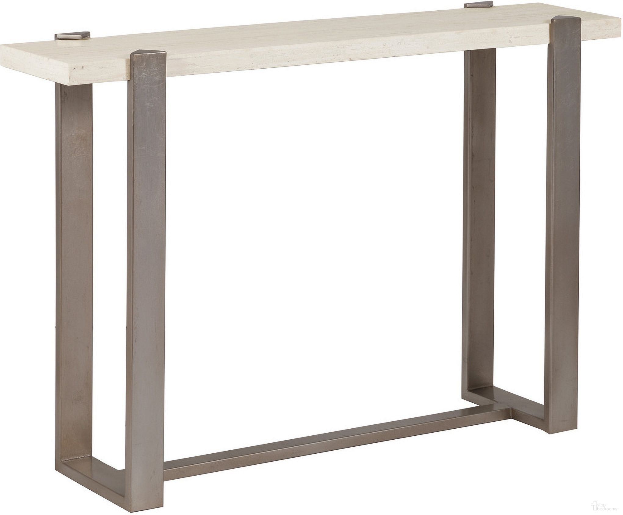 The appearance of Signature Designs Denizen Console Table In Silver Leaf designed by Artistica Home in the modern / contemporary interior design. This silver leaf piece of furniture was selected by 1StopBedrooms from Signature Designs Collection to add a touch of cosiness and style into your home. Sku: 2303-966. Material: Metal.