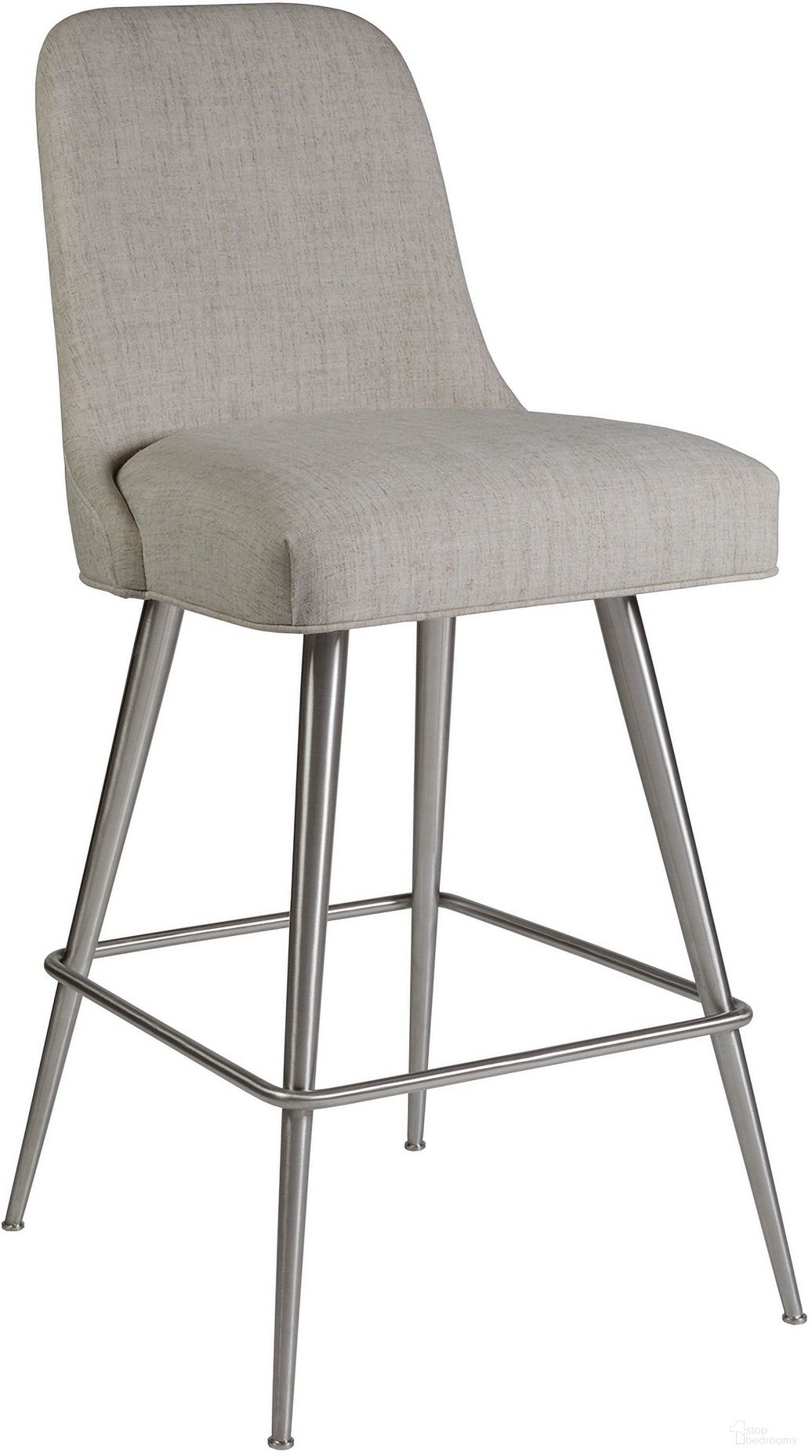 The appearance of Signature Designs Dinah Swivel Barstool In Stainless Steel designed by Artistica Home in the transitional interior design. This stainless steel piece of furniture was selected by 1StopBedrooms from Signature Designs Collection to add a touch of cosiness and style into your home. Sku: 2281-896-01. Material: Metal.