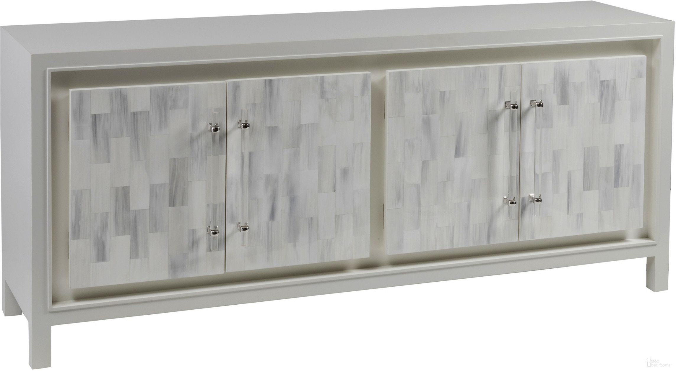 The appearance of Signature Designs Elation Media Console In White designed by Artistica Home in the modern / contemporary interior design. This white piece of furniture was selected by 1StopBedrooms from Signature Designs Collection to add a touch of cosiness and style into your home. Sku: 2267-907. Material: Wood.