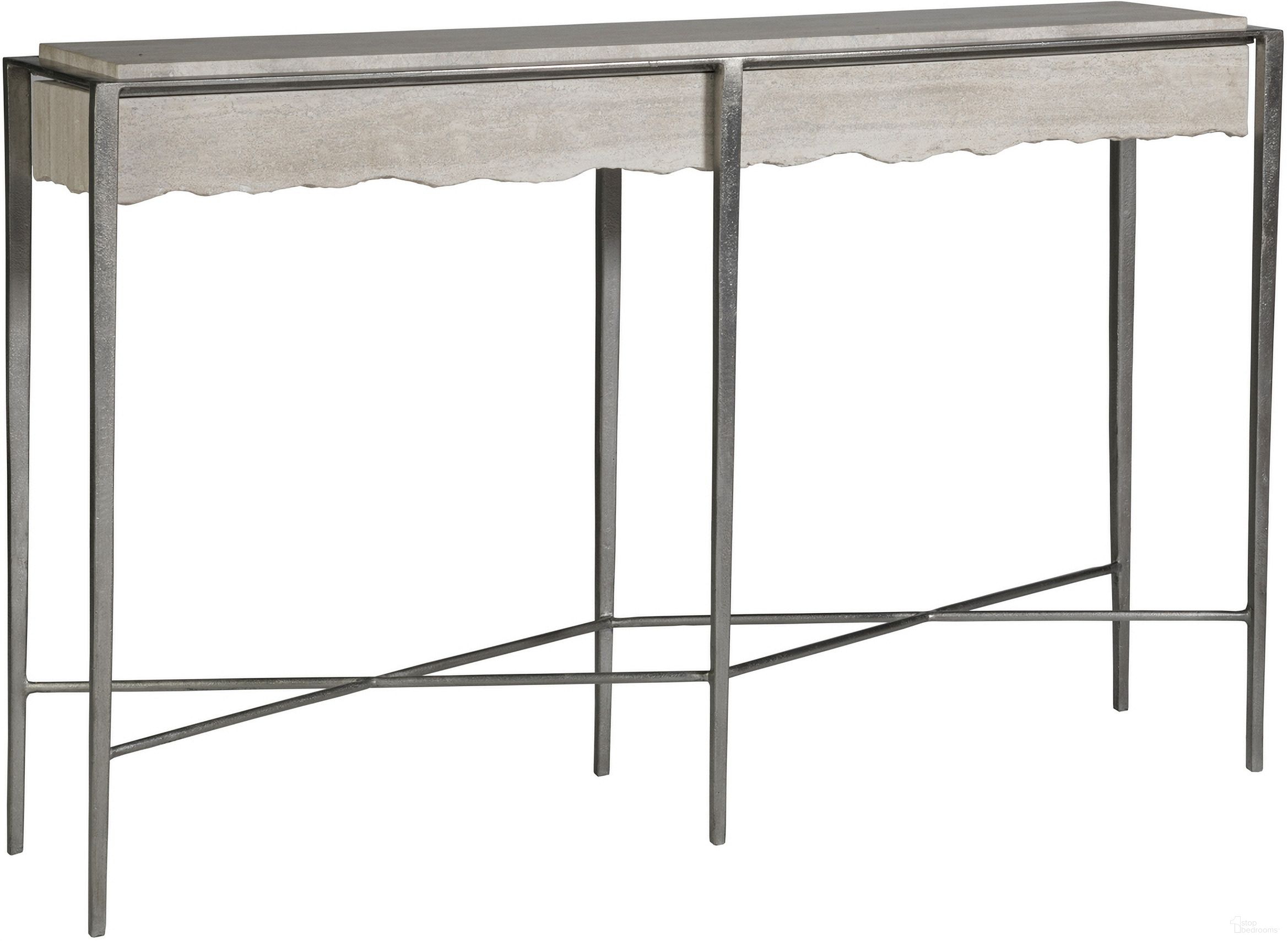 The appearance of Signature Designs Everest Console In Silver Leaf designed by Artistica Home in the modern / contemporary interior design. This silver leaf piece of furniture was selected by 1StopBedrooms from Signature Designs Collection to add a touch of cosiness and style into your home. Sku: 2250-966. Material: Metal.