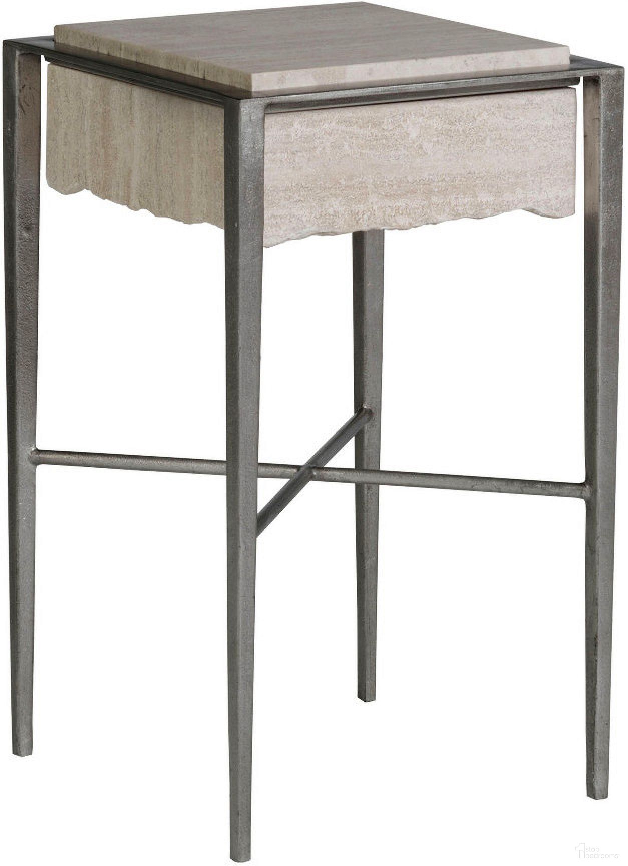 The appearance of Signature Designs Everest Square Spot Table In Silver Leaf designed by Artistica Home in the modern / contemporary interior design. This silver leaf piece of furniture  was selected by 1StopBedrooms from Signature Designs Collection to add a touch of cosiness and style into your home. Sku: 2250-950. Material: Metal.