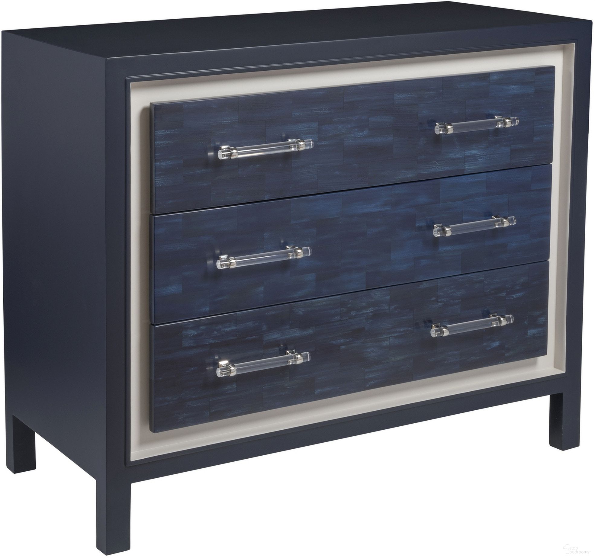 The appearance of Signature Designs Invicta Hall Chest In Navy Blue designed by Artistica Home in the modern / contemporary interior design. This navy blue piece of furniture  was selected by 1StopBedrooms from Signature Designs Collection to add a touch of cosiness and style into your home. Sku: 2205-973. Material: Wood.