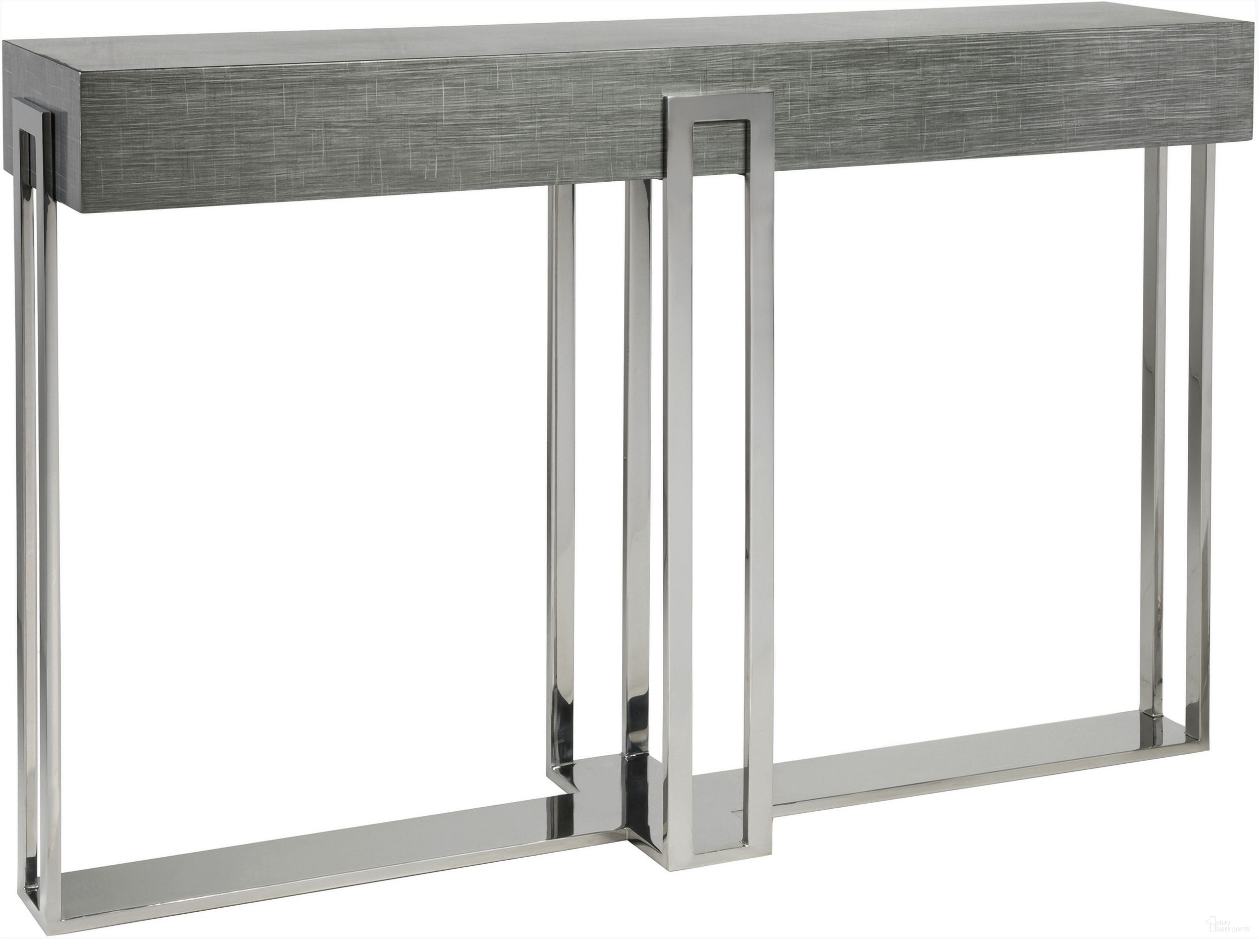 The appearance of Signature Designs Iridium Console In Gray designed by Artistica Home in the modern / contemporary interior design. This gray piece of furniture was selected by 1StopBedrooms from Signature Designs Collection to add a touch of cosiness and style into your home. Sku: 2203-966. Material: Metal.