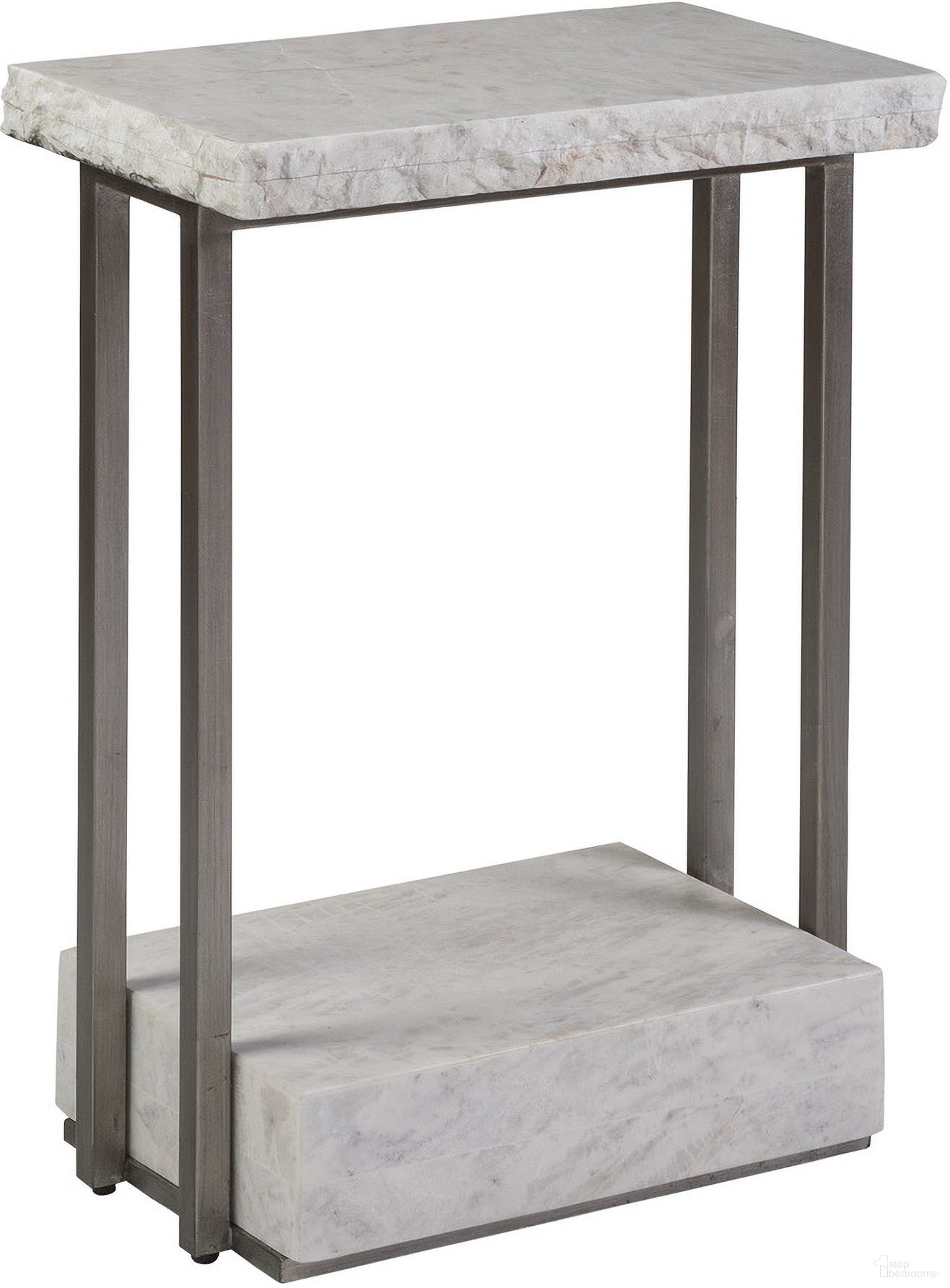 The appearance of Signature Designs Kenzo Rectangular Spot Table In Silver Leaf designed by Artistica Home in the modern / contemporary interior design. This silver leaf piece of furniture  was selected by 1StopBedrooms from Signature Designs Collection to add a touch of cosiness and style into your home. Sku: 2299-950. Material: Stone.