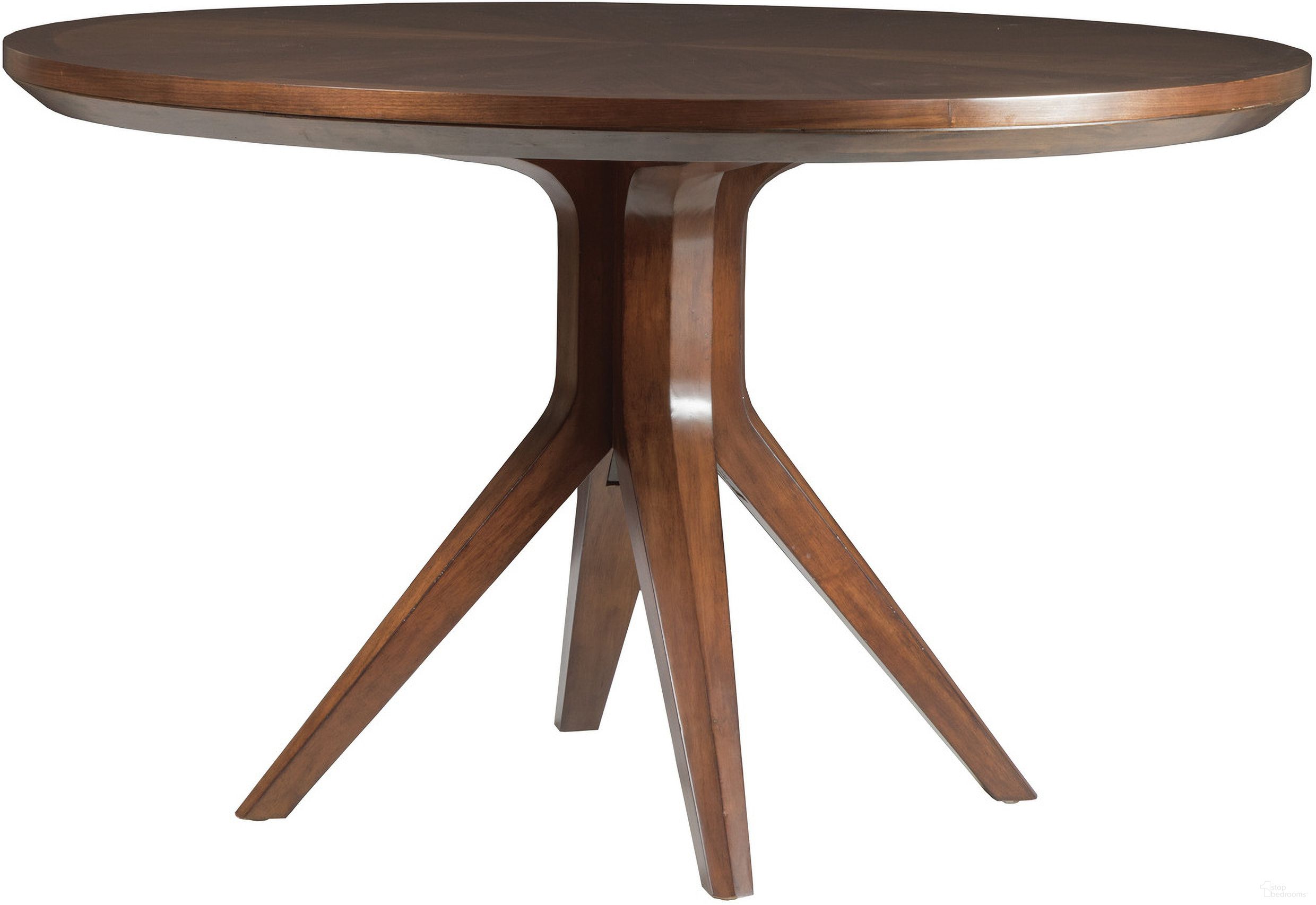 The appearance of Signature Designs Beale Round Dining Table In Warm Brown designed by Artistica Home in the transitional interior design. This warm brown piece of furniture  was selected by 1StopBedrooms from Signature Designs Collection to add a touch of cosiness and style into your home. Sku: 2104-870C. Table Base Style: Legs. Table Top Shape: Round. Material: Wood. Size: 50".