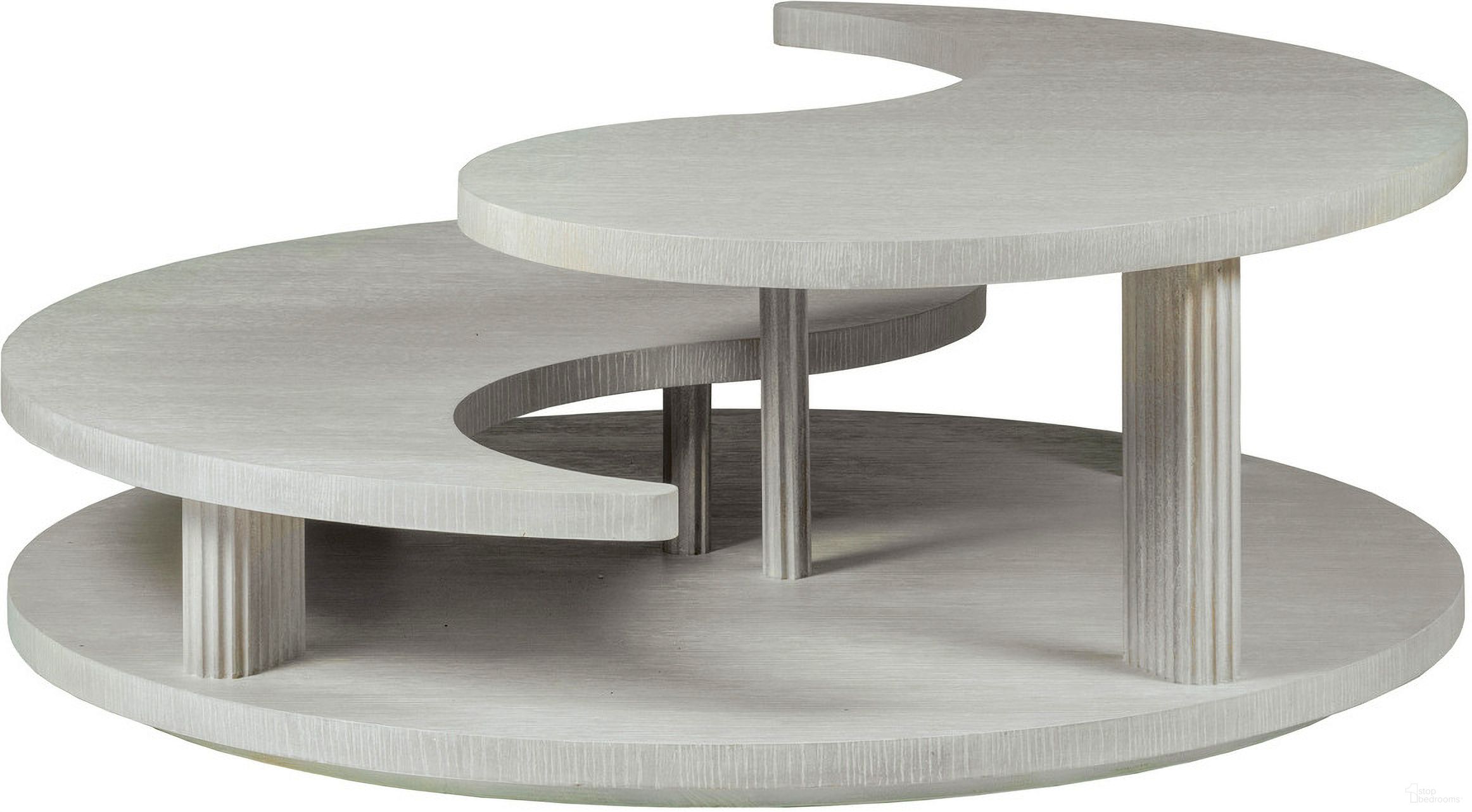 Signature Designs Yin Yang Cocktail Table In Mist Gray