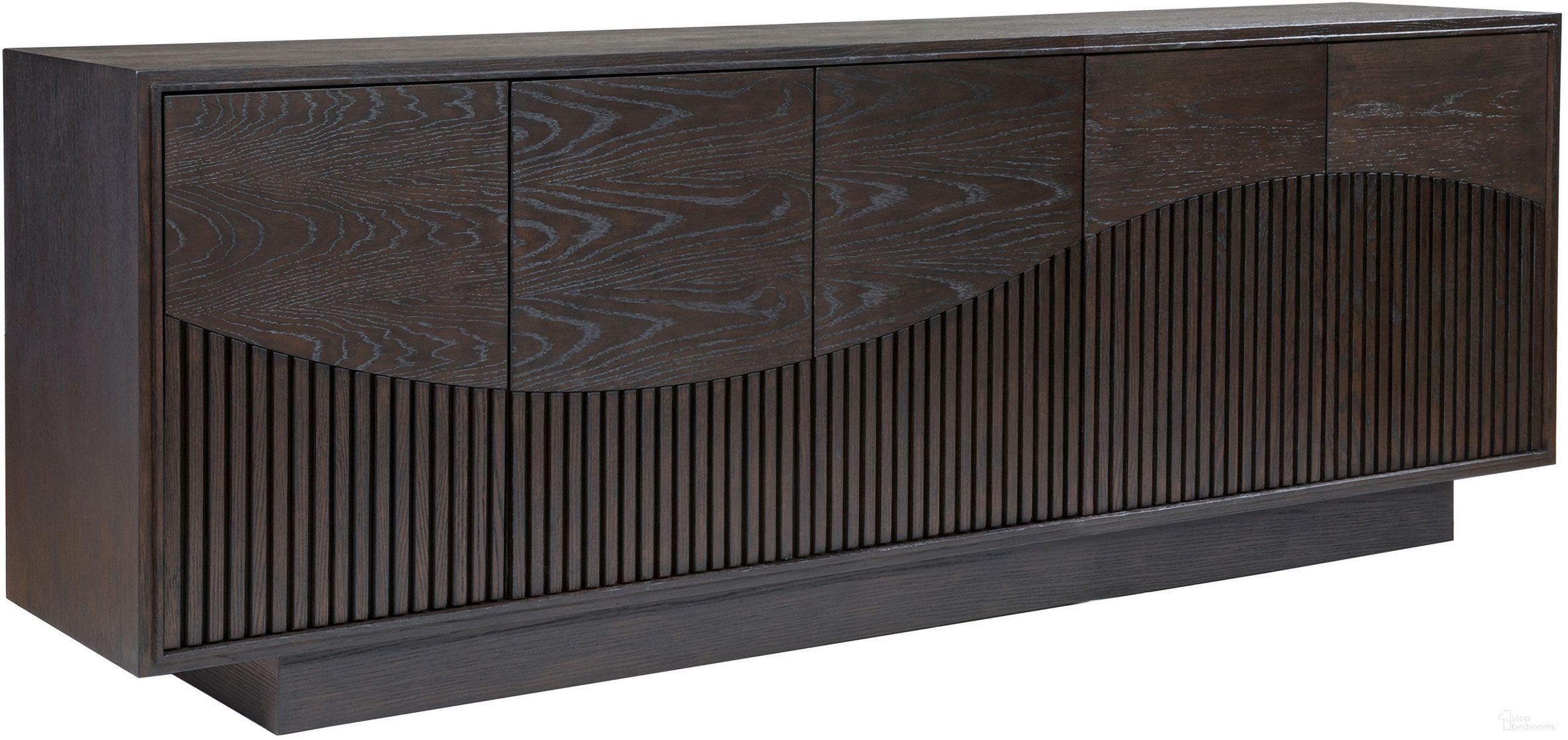 The appearance of Signature Designs Nightfall Media Console In Mocha designed by Artistica Home in the modern / contemporary interior design. This mocha piece of furniture was selected by 1StopBedrooms from Signature Designs Collection to add a touch of cosiness and style into your home. Sku: 2332-907. Material: Wood.