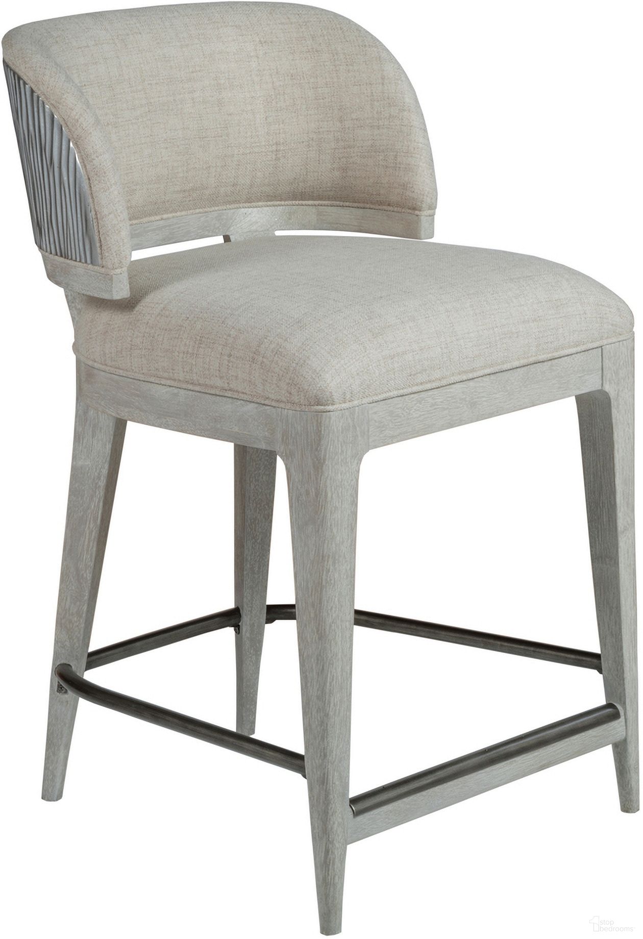 The appearance of Signature Designs Olivia Counter Stool In Mist Gray designed by Artistica Home in the transitional interior design. This mist gray piece of furniture was selected by 1StopBedrooms from Signature Designs Collection to add a touch of cosiness and style into your home. Sku: 2326-895-01. Material: Wood.