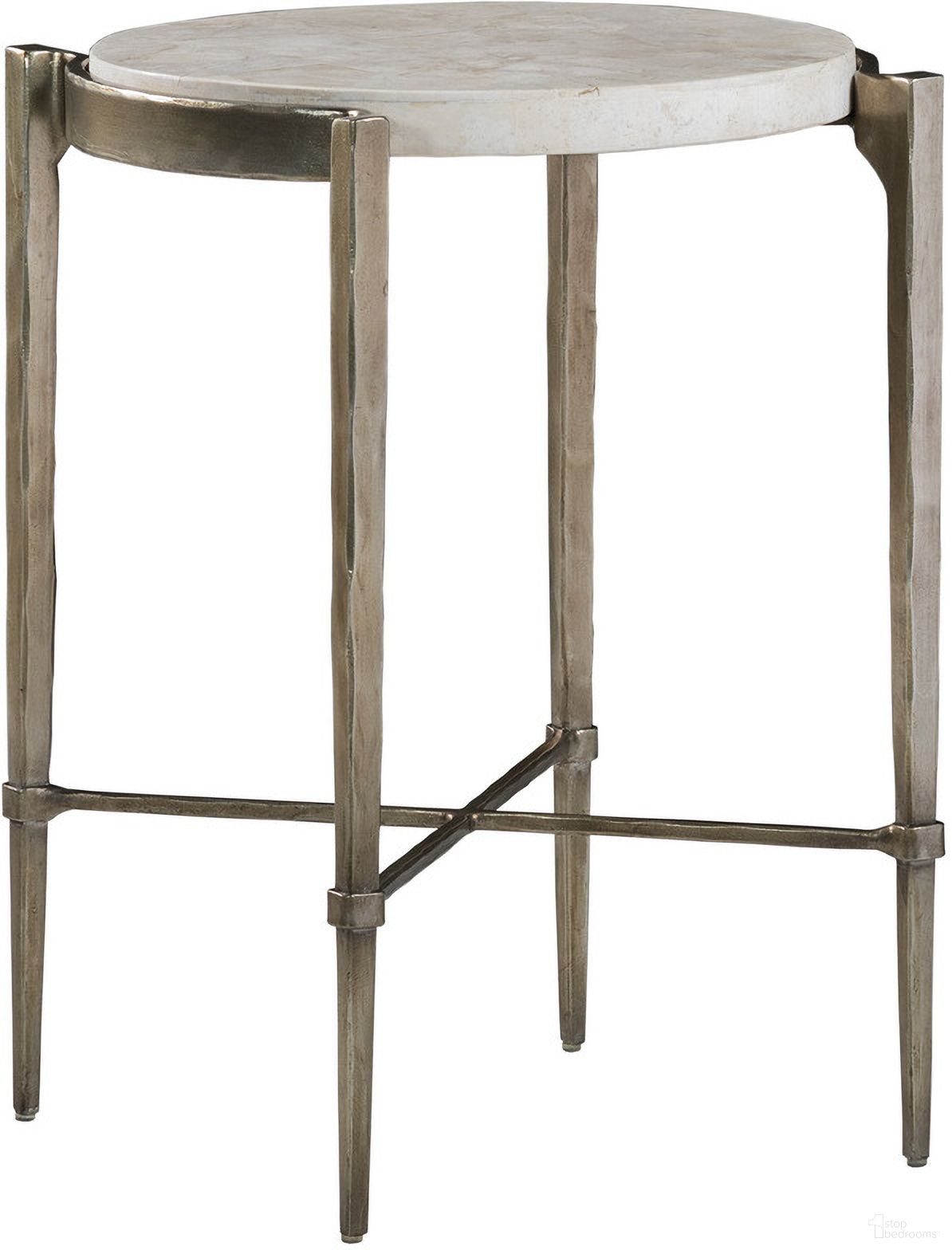 The appearance of Signature Designs Percival Accent Spot Table In Champagne designed by Artistica Home in the transitional interior design. This champagne piece of furniture  was selected by 1StopBedrooms from Signature Designs Collection to add a touch of cosiness and style into your home. Sku: 2319-950. Material: Metal.