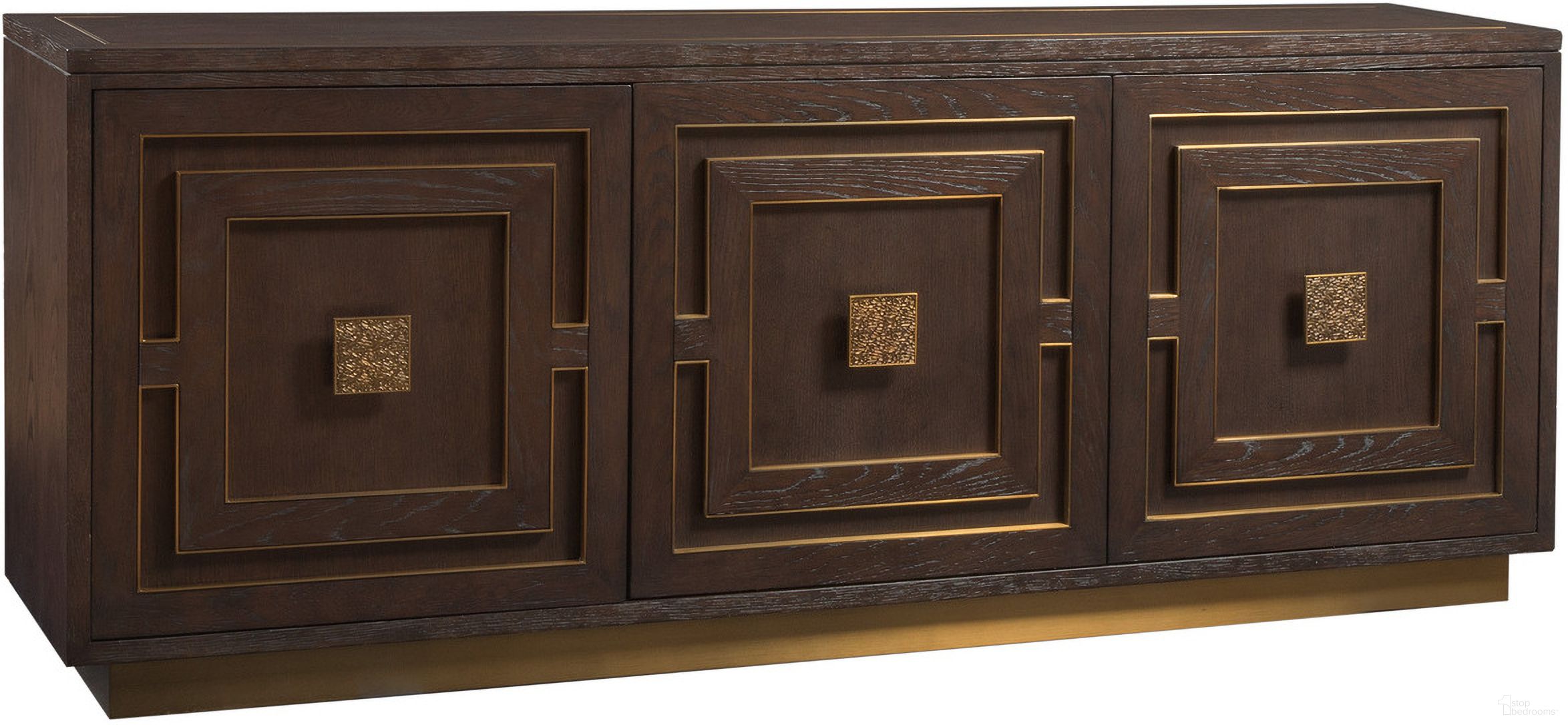 The appearance of Verbatim Verbatim Media Console In Dark Brown designed by Artistica Home in the transitional interior design. This dark brown piece of furniture was selected by 1StopBedrooms from Verbatim Collection to add a touch of cosiness and style into your home. Sku: 2170-907. Material: Wood.