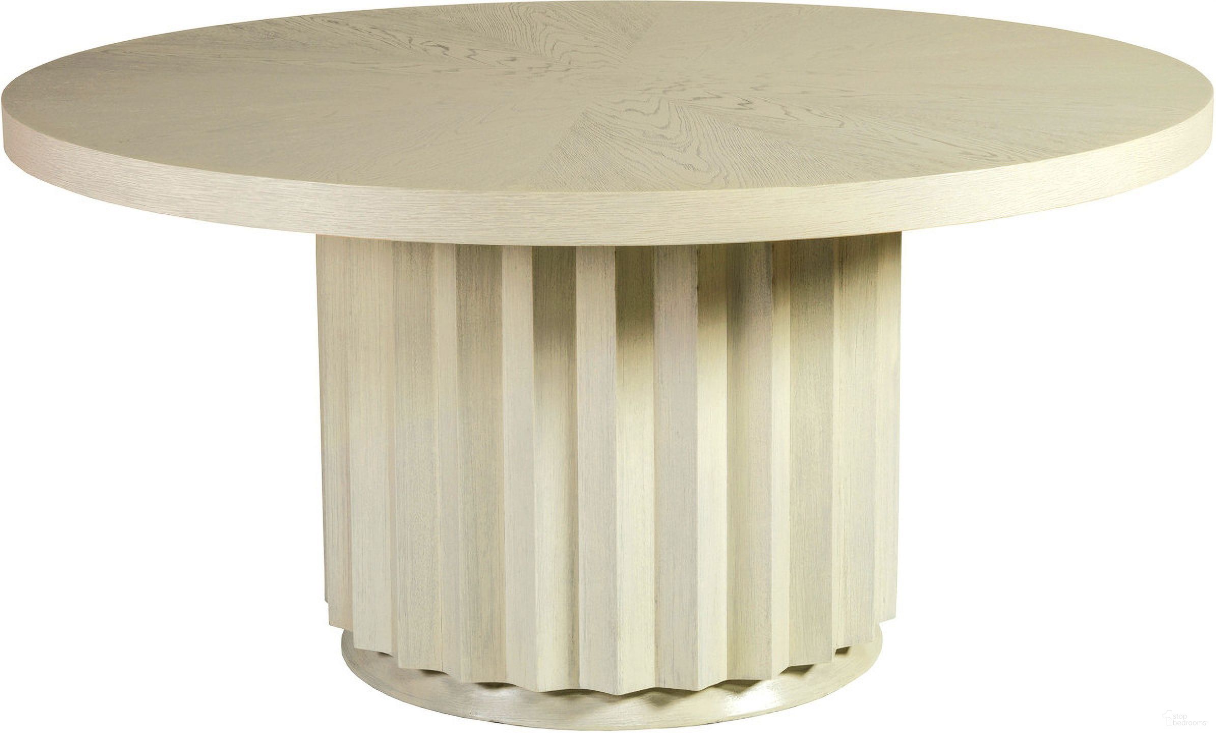 The appearance of Signature Designs Sarto Round Dining Table In Light Gray designed by Artistica Home in the transitional interior design. This light gray piece of furniture was selected by 1StopBedrooms from Signature Designs Collection to add a touch of cosiness and style into your home. Sku: 2266-870C. Table Base Style: Pedestal. Table Top Shape: Round. Material: Wood. Size: 60".
