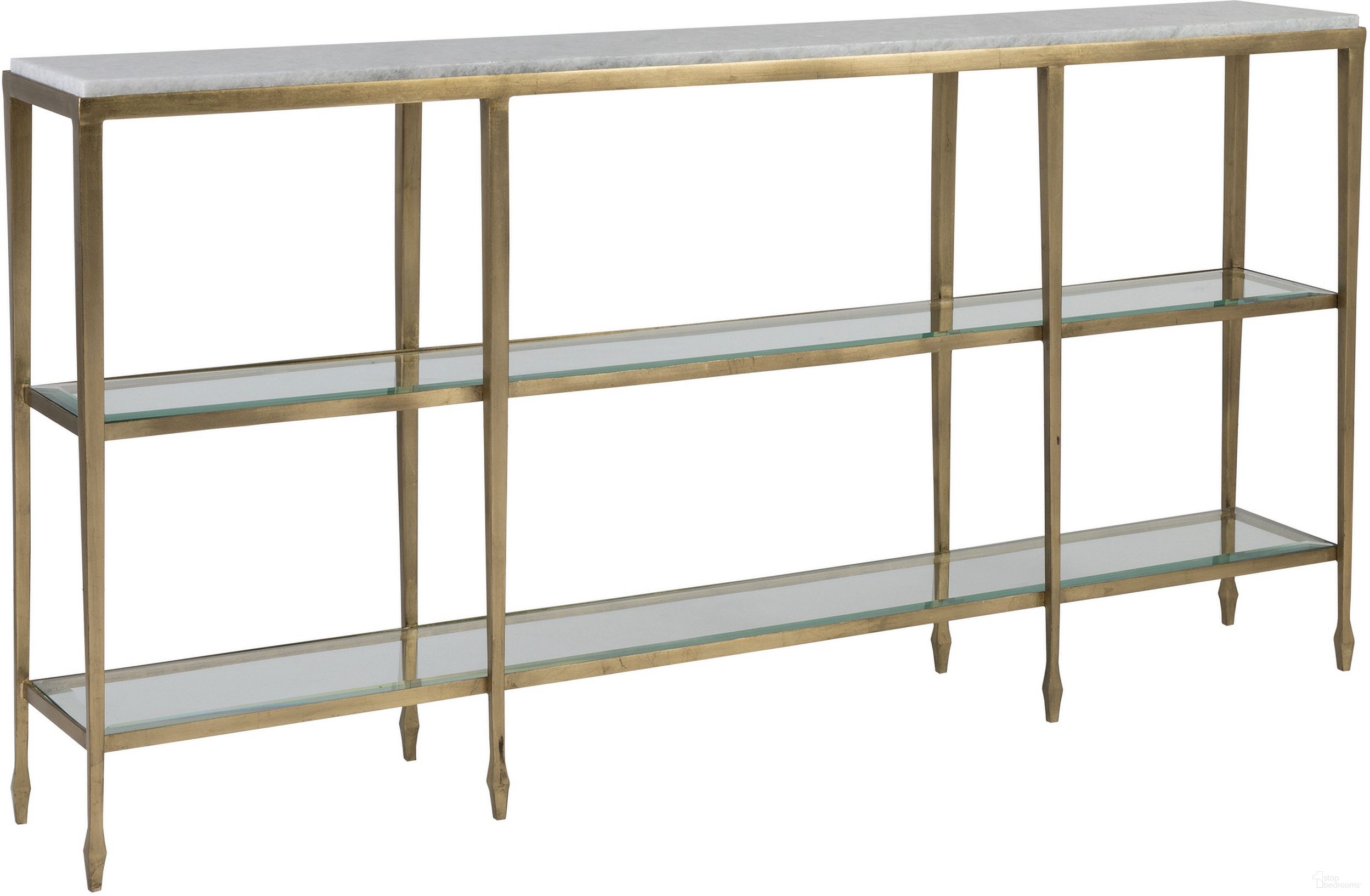 The appearance of Signature Designs Sashay Console In Gold designed by Artistica Home in the transitional interior design. This gold piece of furniture  was selected by 1StopBedrooms from Signature Designs Collection to add a touch of cosiness and style into your home. Sku: 2214-966. Material: Metal.