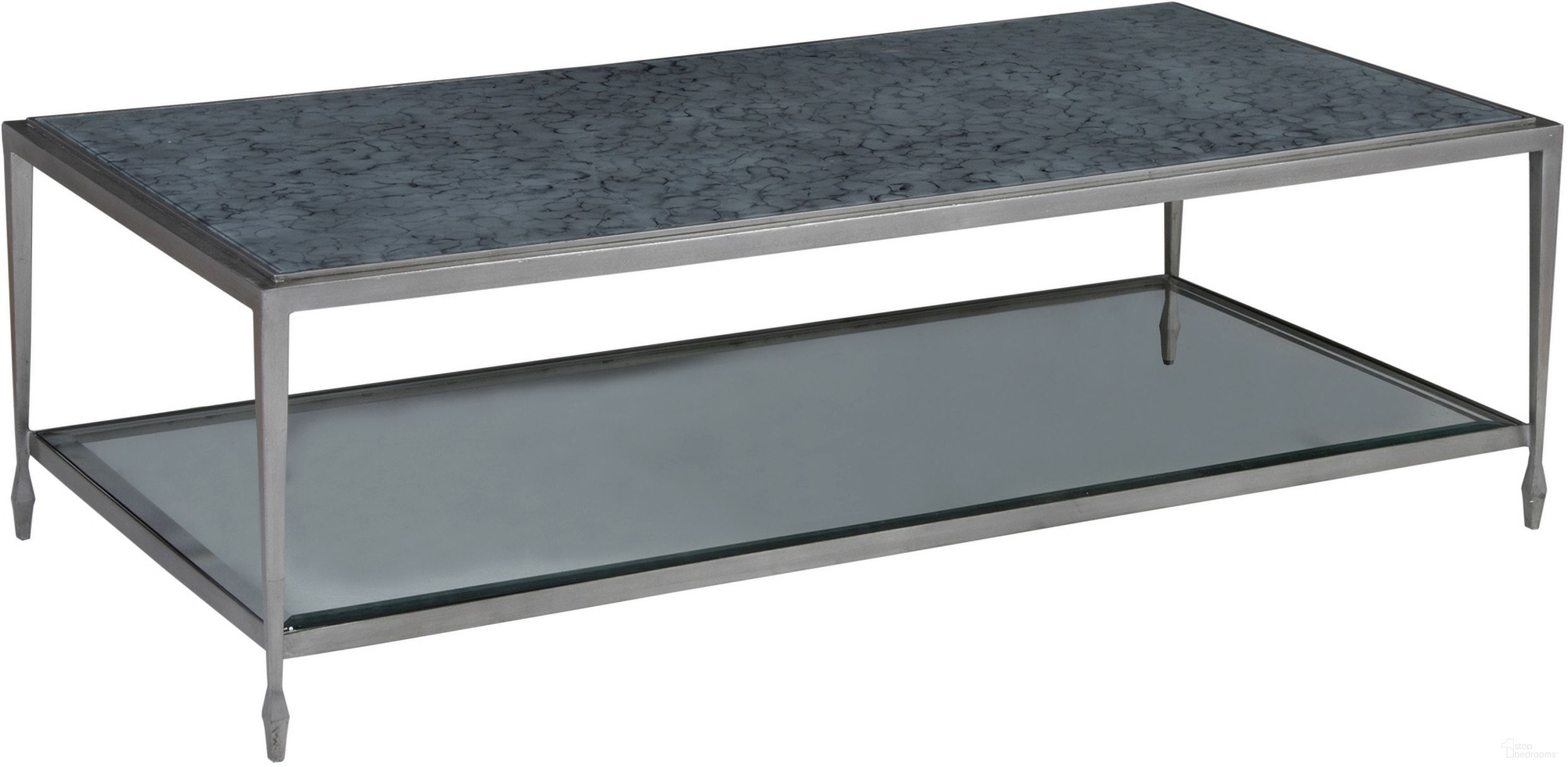 The appearance of Signature Designs Sashay Rectangular Cocktail Table In Silver designed by Artistica Home in the transitional interior design. This silver piece of furniture  was selected by 1StopBedrooms from Signature Designs Collection to add a touch of cosiness and style into your home. Sku: 2213-945C. Material: Metal.
