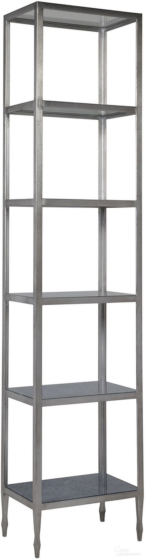 The appearance of Signature Designs Sashay Slim Etagere In Silver designed by Artistica Home in the transitional interior design. This silver piece of furniture  was selected by 1StopBedrooms from Signature Designs Collection to add a touch of cosiness and style into your home. Sku: 2213-990C. Material: Metal.