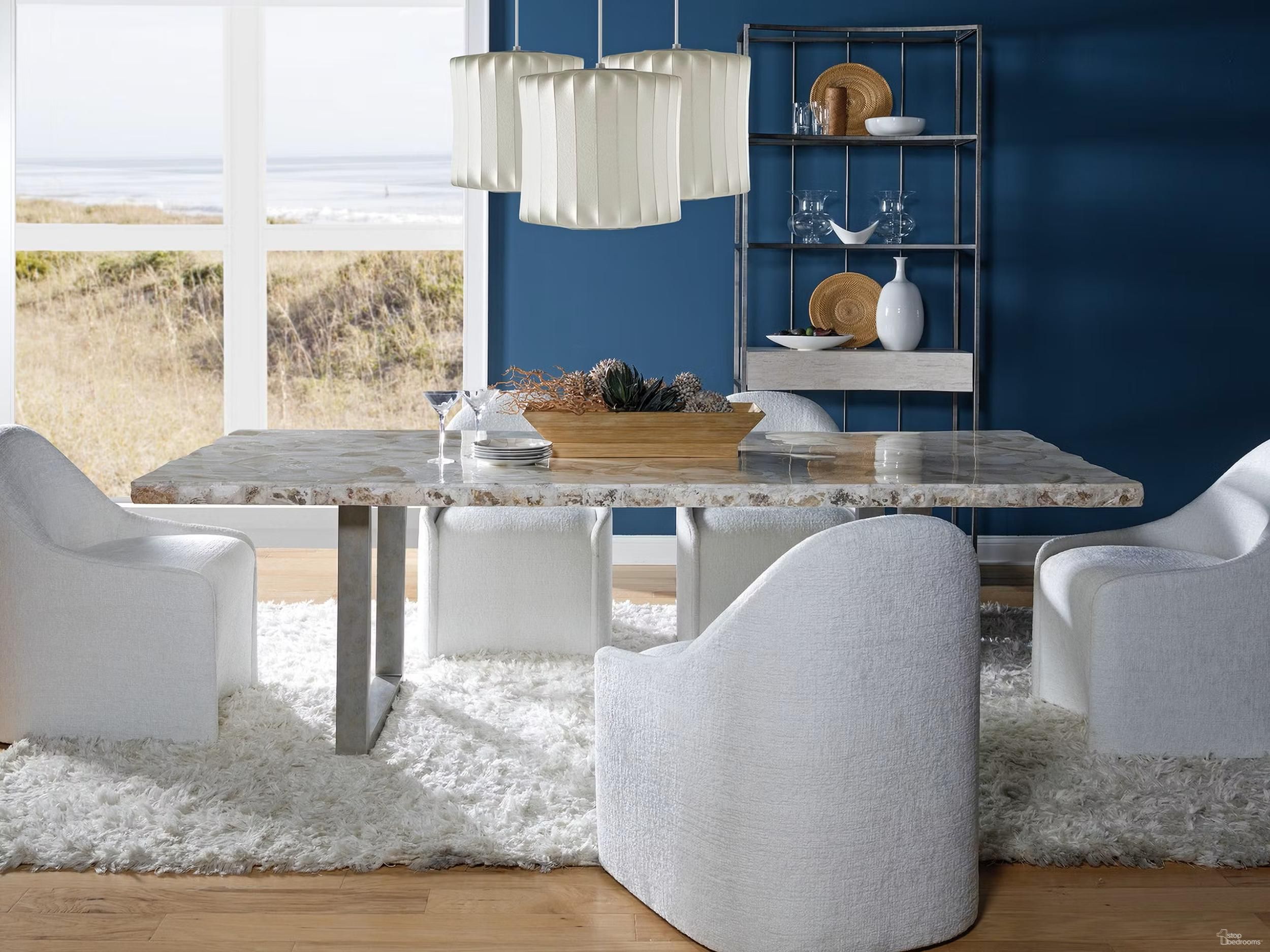 Signature Designs Seamount Rect Dining Room Set In Gray