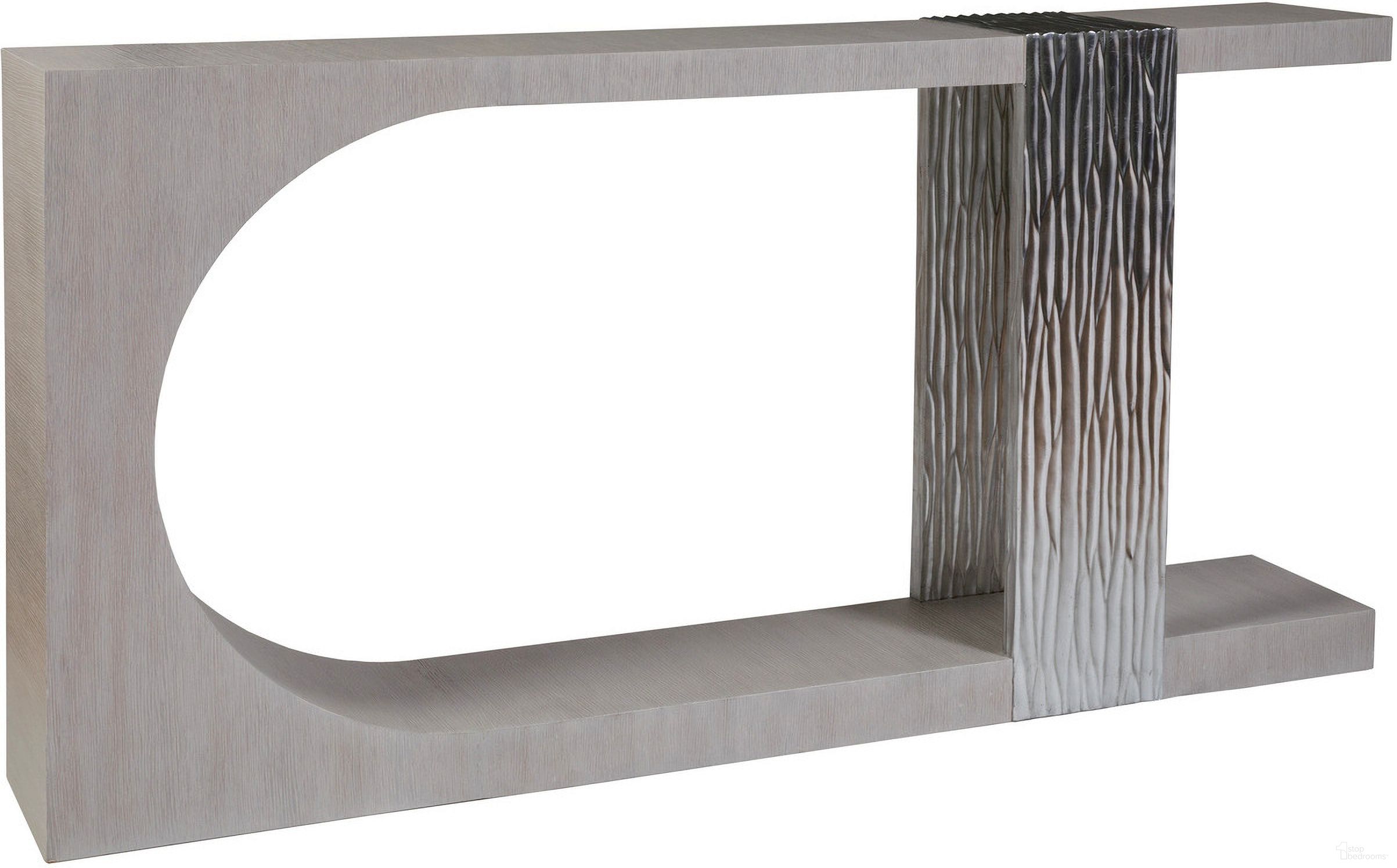 The appearance of Signature Designs Sereno Long Console In Mist Gray designed by Artistica Home in the modern / contemporary interior design. This mist gray piece of furniture  was selected by 1StopBedrooms from Signature Designs Collection to add a touch of cosiness and style into your home. Sku: 2291-966. Material: Wood.