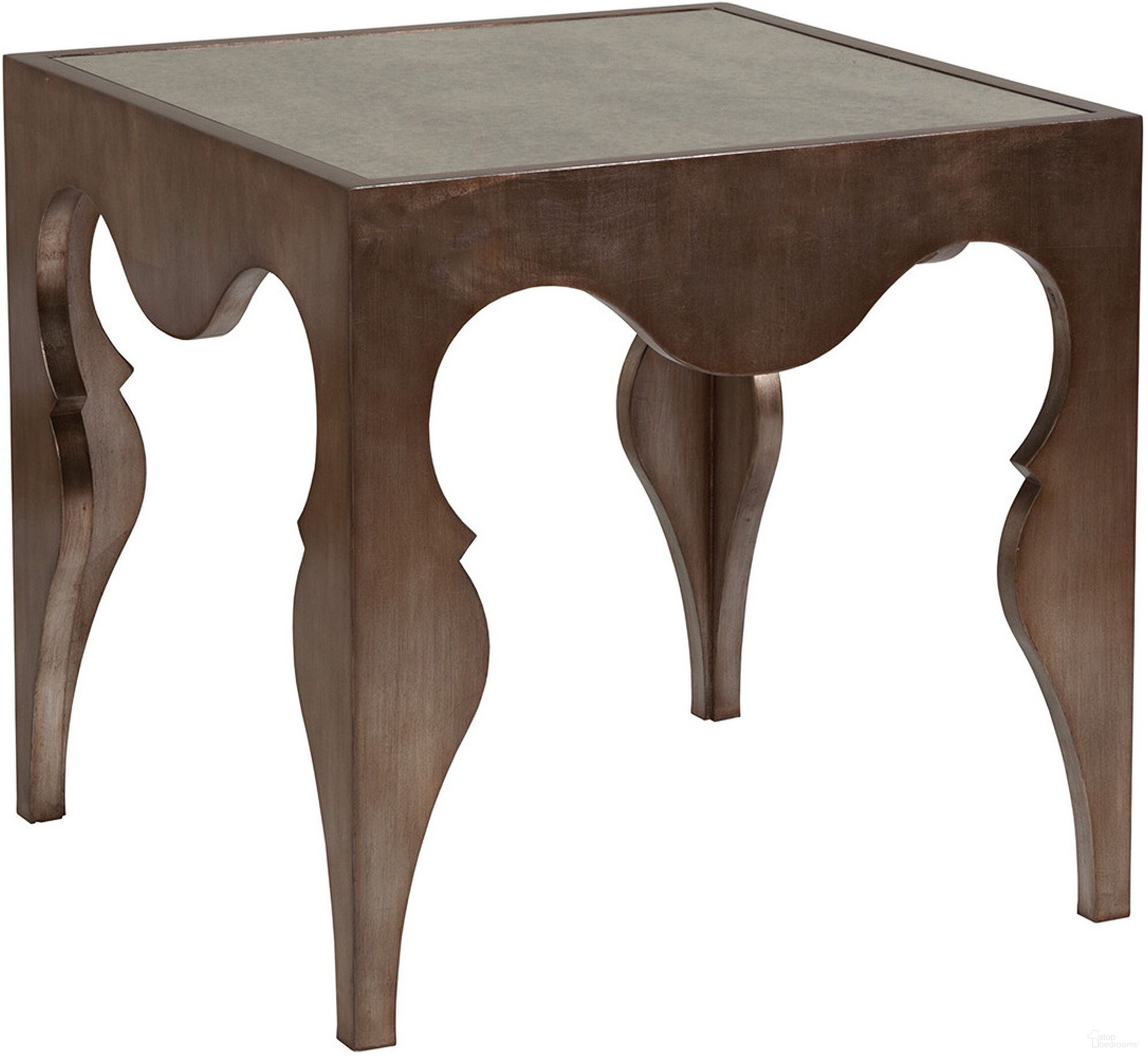 The appearance of Signature Designs Van Cleef Square End Table In Silver Leaf designed by Artistica Home in the modern / contemporary interior design. This silver leaf piece of furniture  was selected by 1StopBedrooms from Signature Designs Collection to add a touch of cosiness and style into your home. Sku: 2059-957. Material: Wood.