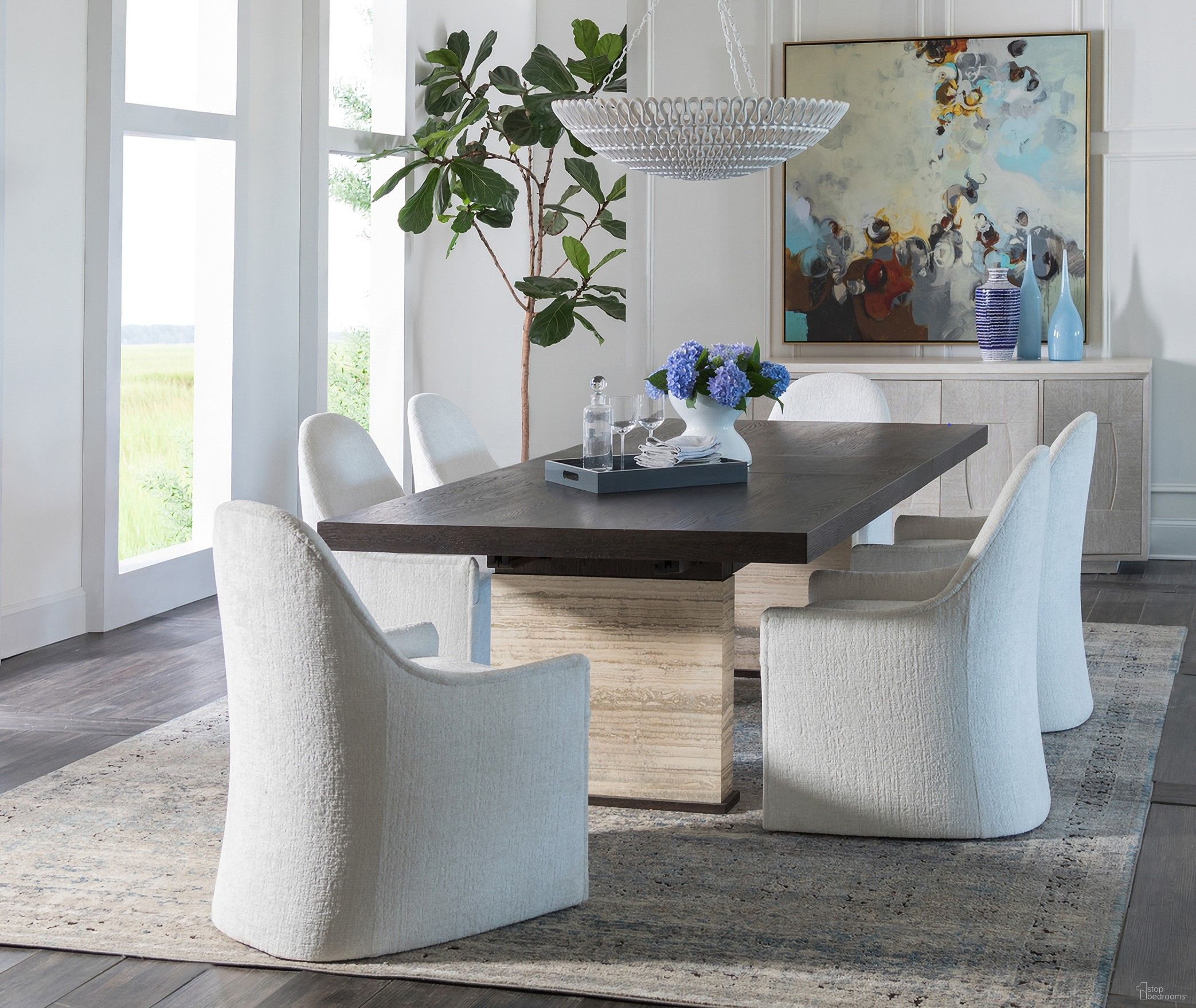 Signature Designs Venerato Rectangular Dining Room Set In Mocha