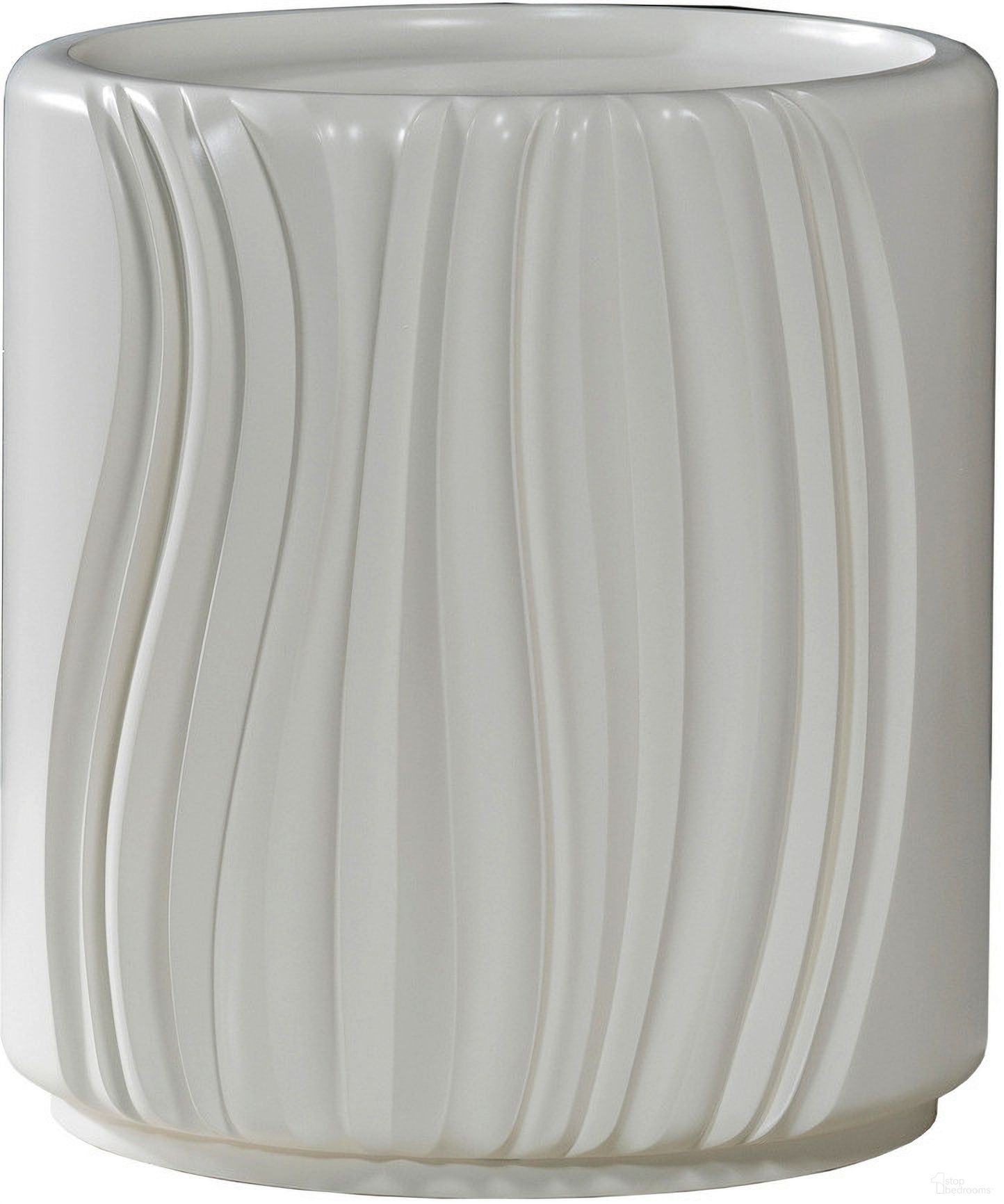 The appearance of Signature Designs Volante Round Drum End Table In Ivory designed by Artistica Home in the transitional interior design. This ivory piece of furniture  was selected by 1StopBedrooms from Signature Designs Collection to add a touch of cosiness and style into your home. Sku: 2315-953. Material: Other.
