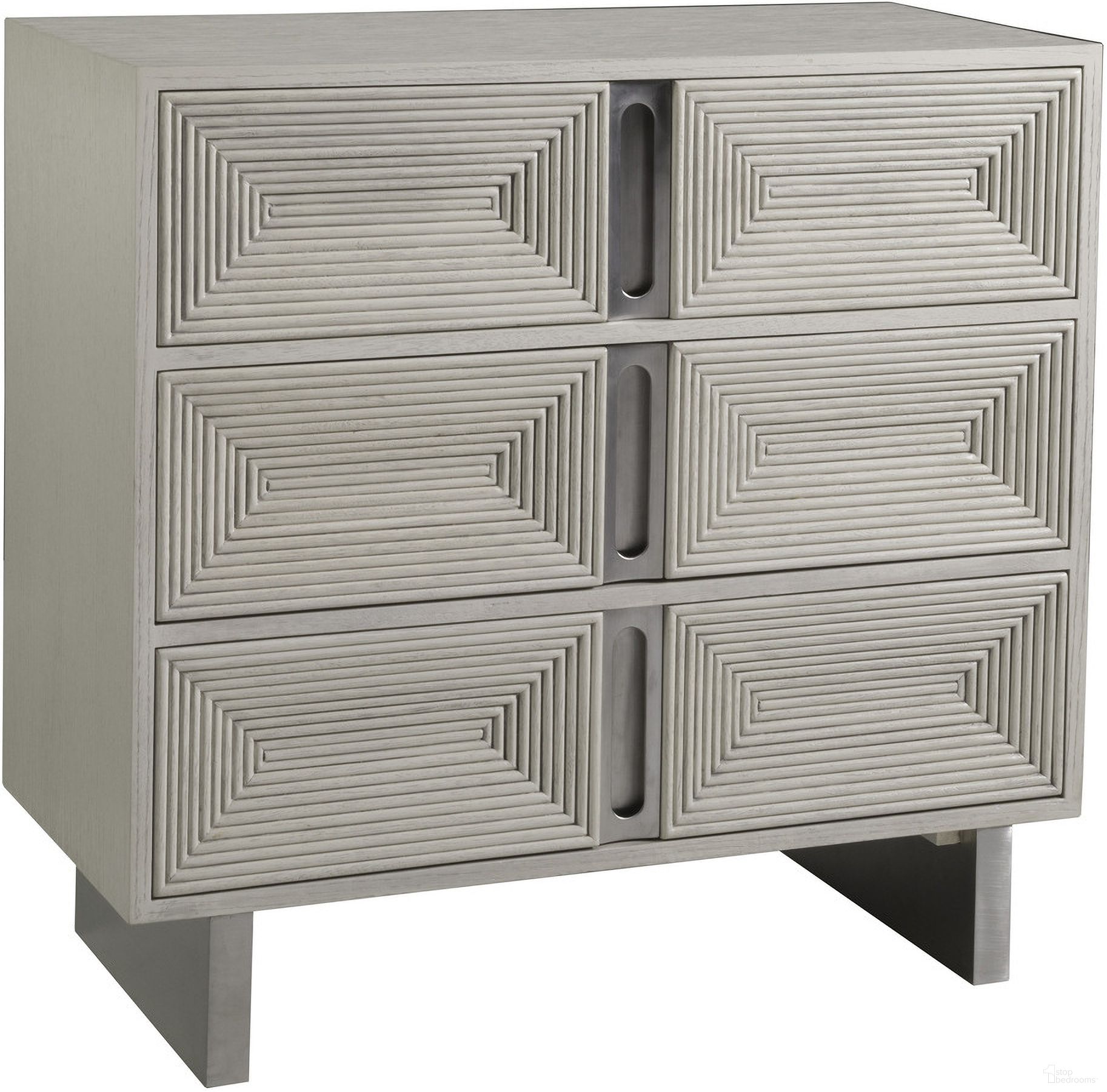 The appearance of Signature Designs Gradient Hall Chest In Light Gray designed by Artistica Home in the modern / contemporary interior design. This light gray piece of furniture  was selected by 1StopBedrooms from Signature Designs Collection to add a touch of cosiness and style into your home. Sku: 2119-973. Material: Wood.
