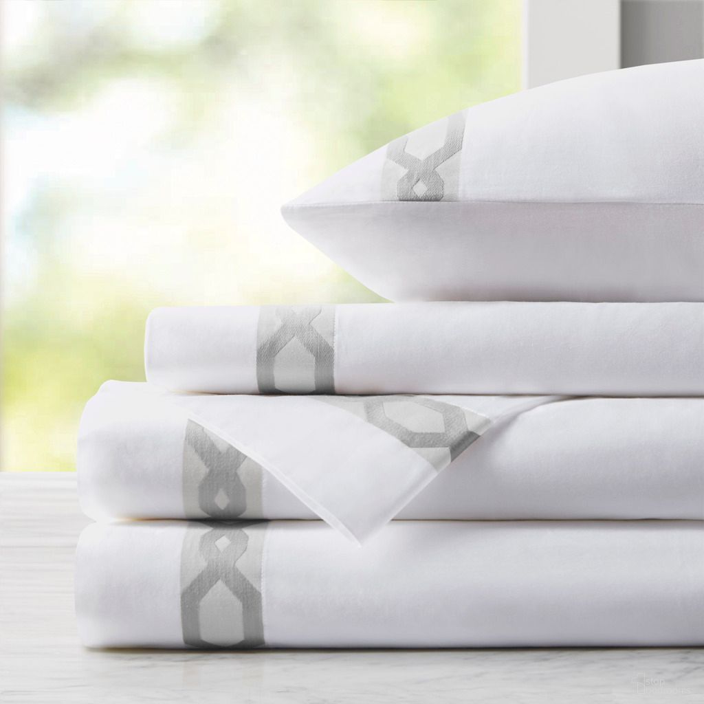 The appearance of Signature Hem 300TC Cotton King Sheet Set In Grey designed by Olliix in the glam interior design. This grey piece of furniture was selected by 1StopBedrooms from Signature Hem Collection to add a touch of cosiness and style into your home. Sku: CCS20-017. Bed Size: King. Material: Cotton.